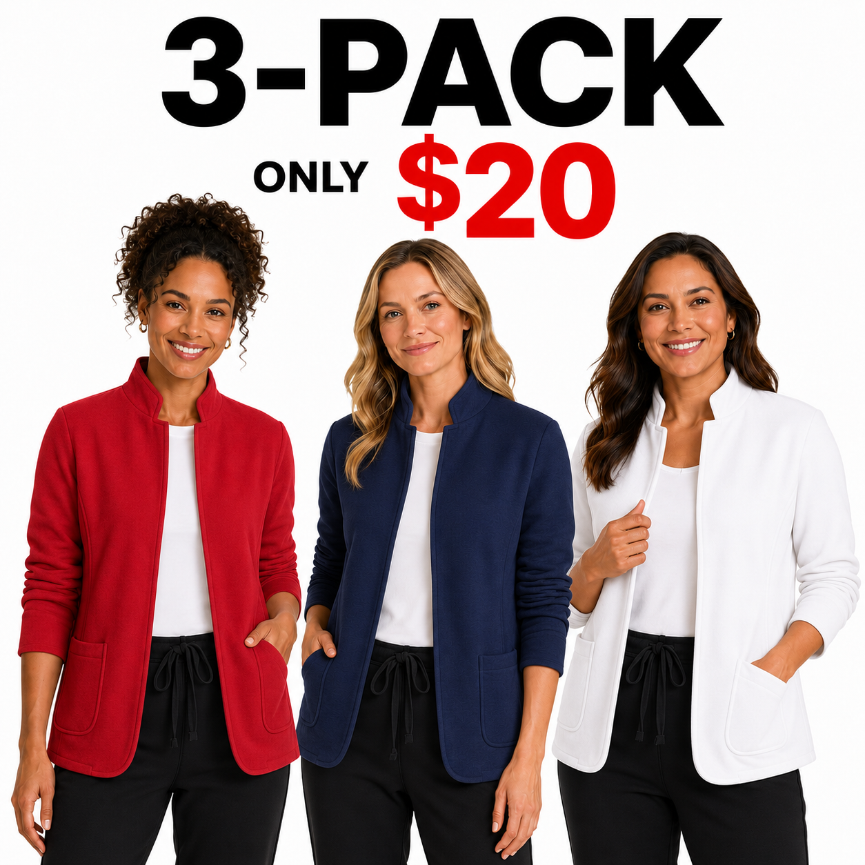 Women's Stand-Collar Sweat-Style Blazer