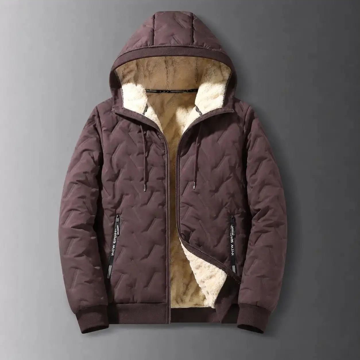 Unisex Windproof Waterproof Winter Jacket – Heavyweight Insulated Hooded Coat with Safety Pocket