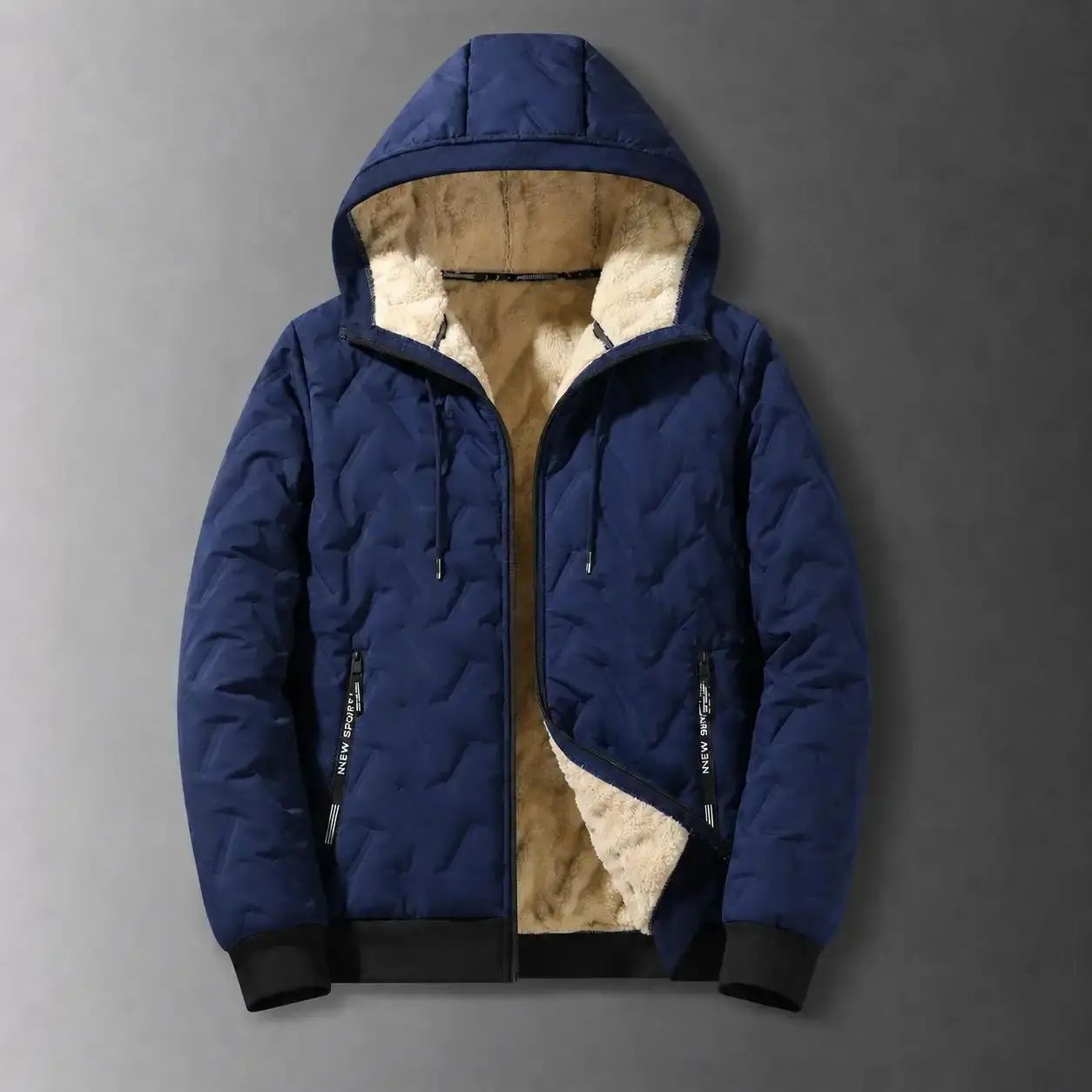 Unisex Windproof Waterproof Winter Jacket – Heavyweight Insulated Hooded Coat with Safety Pocket