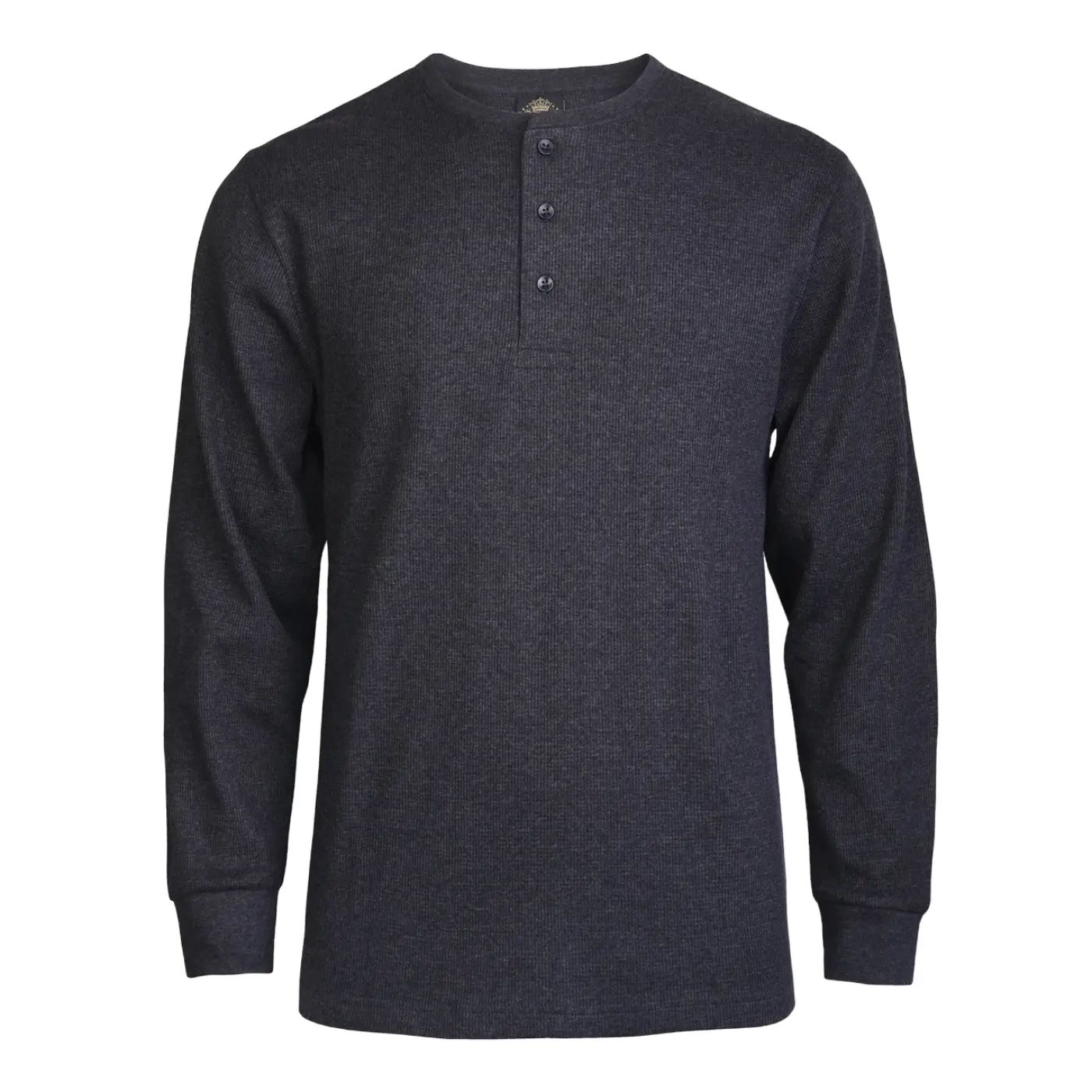 Men's Waffle-Knit Thermal Henley Shirt – Breathable Long Sleeve Casual Pullover