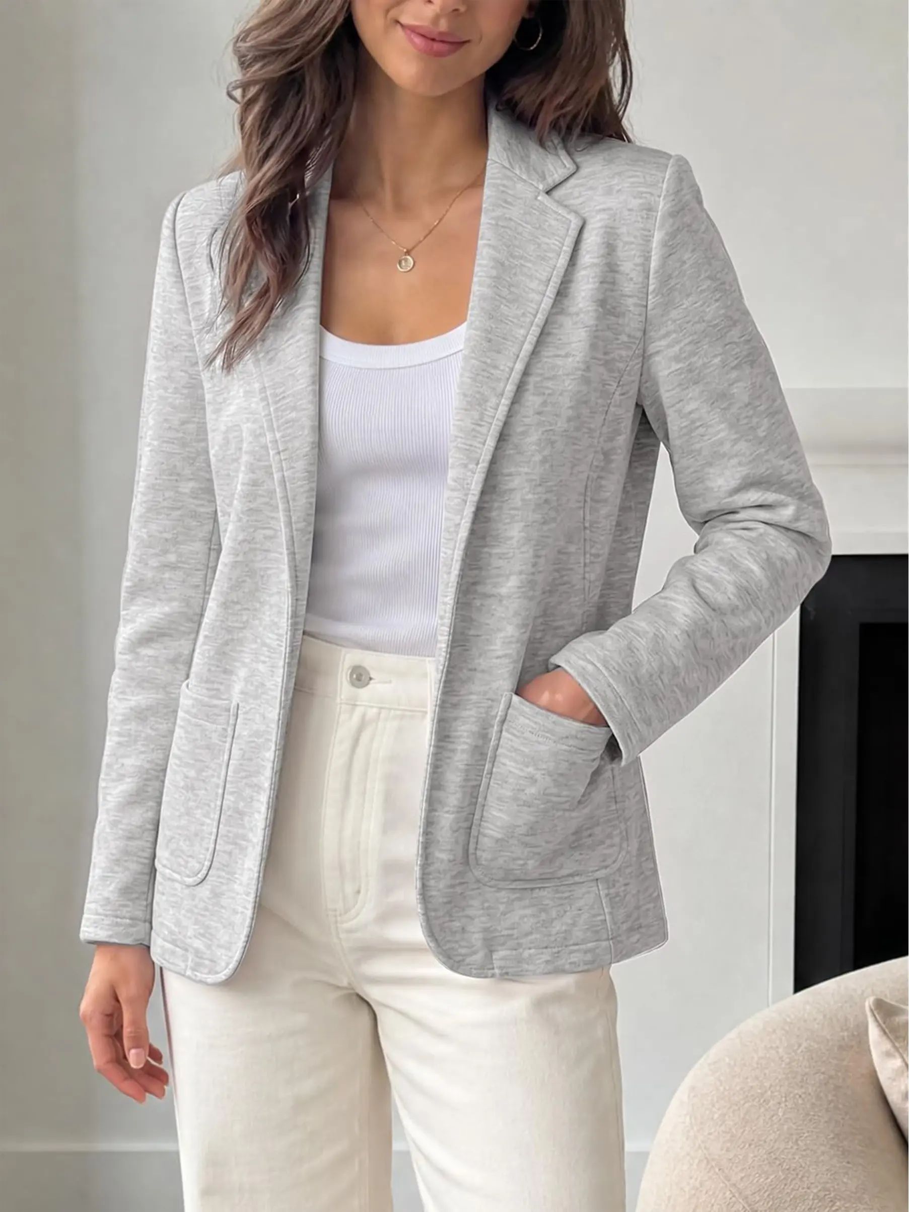 Women's Stand-Collar Sweat-Style Blazer