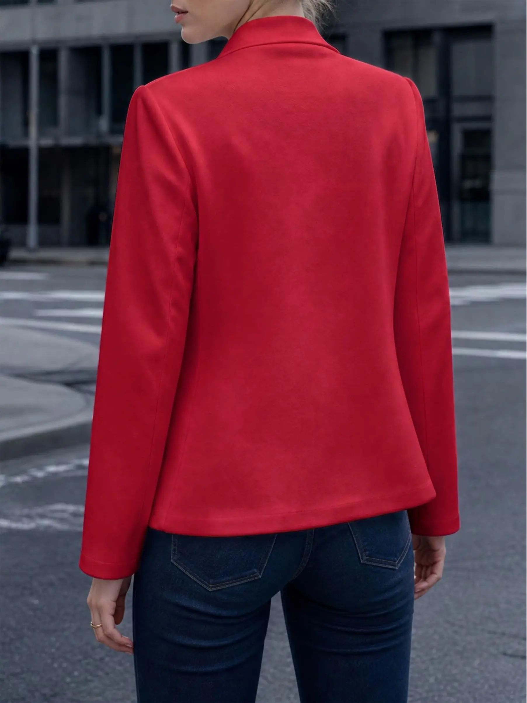 Women's Stand-Collar Sweat-Style Blazer
