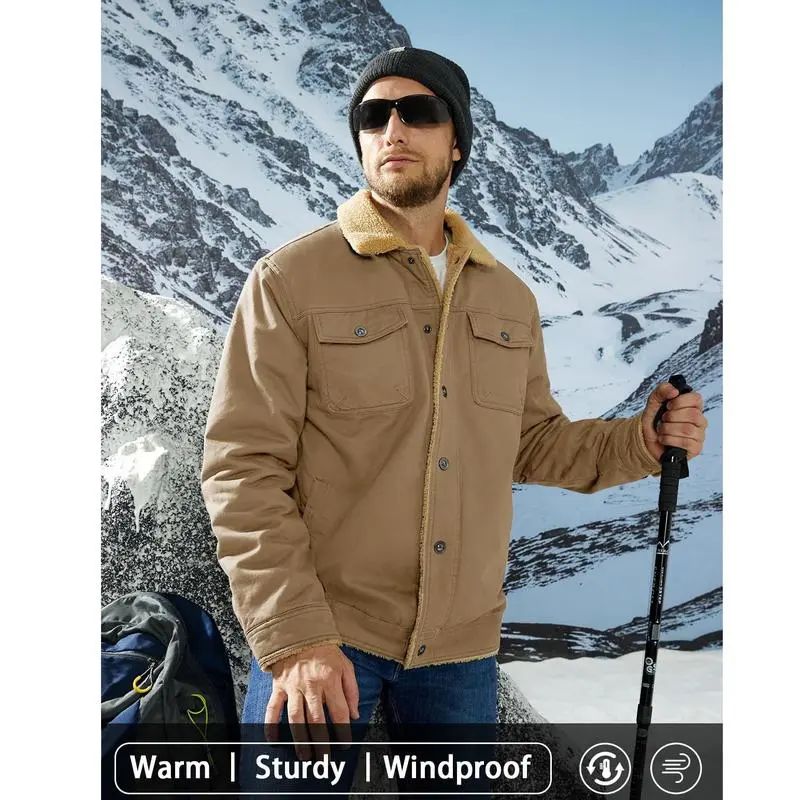 Men's Sherpa Lined Winter Trucker Jacket