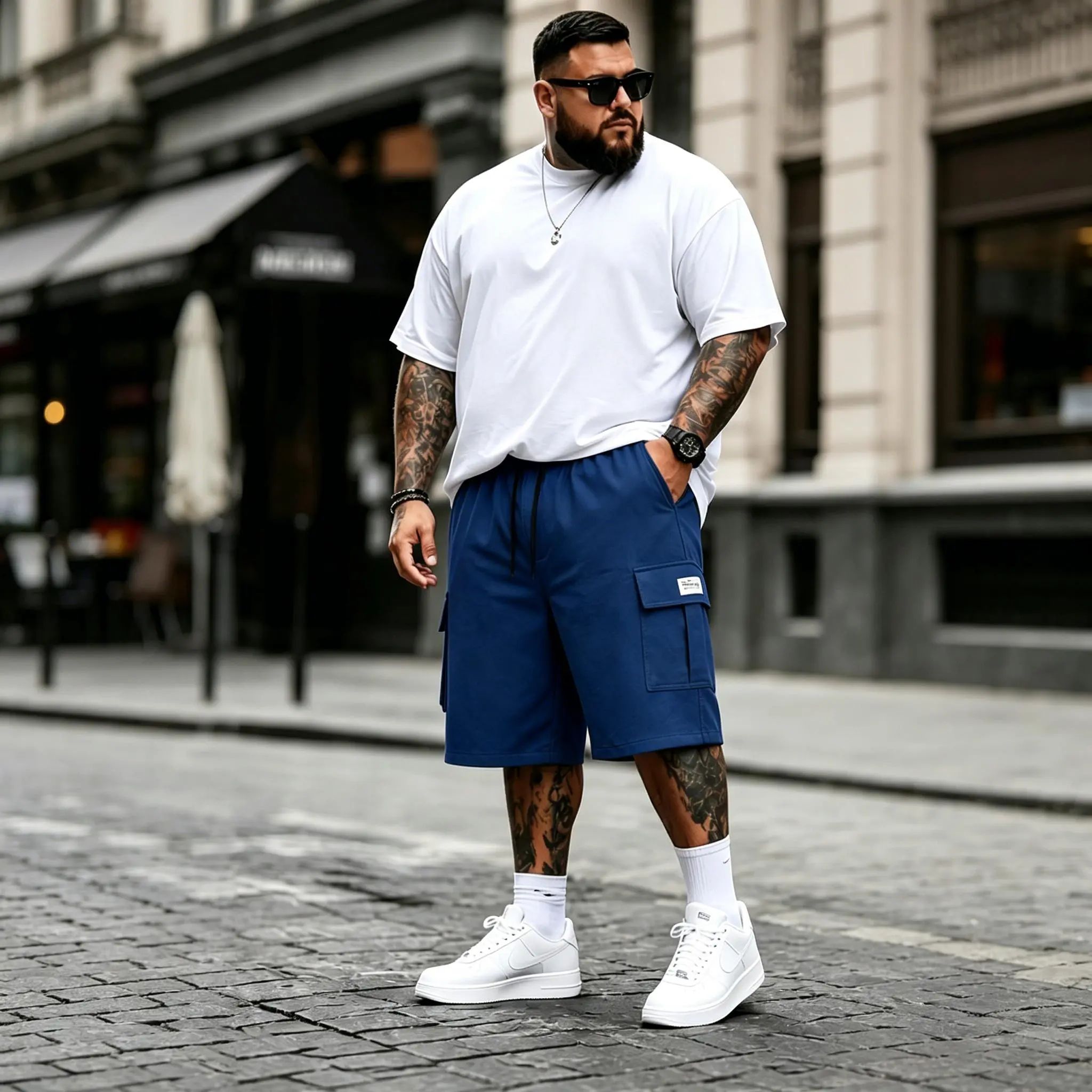 💝Men's Multi-Pocket Cargo Shorts Casual Streetwear Set