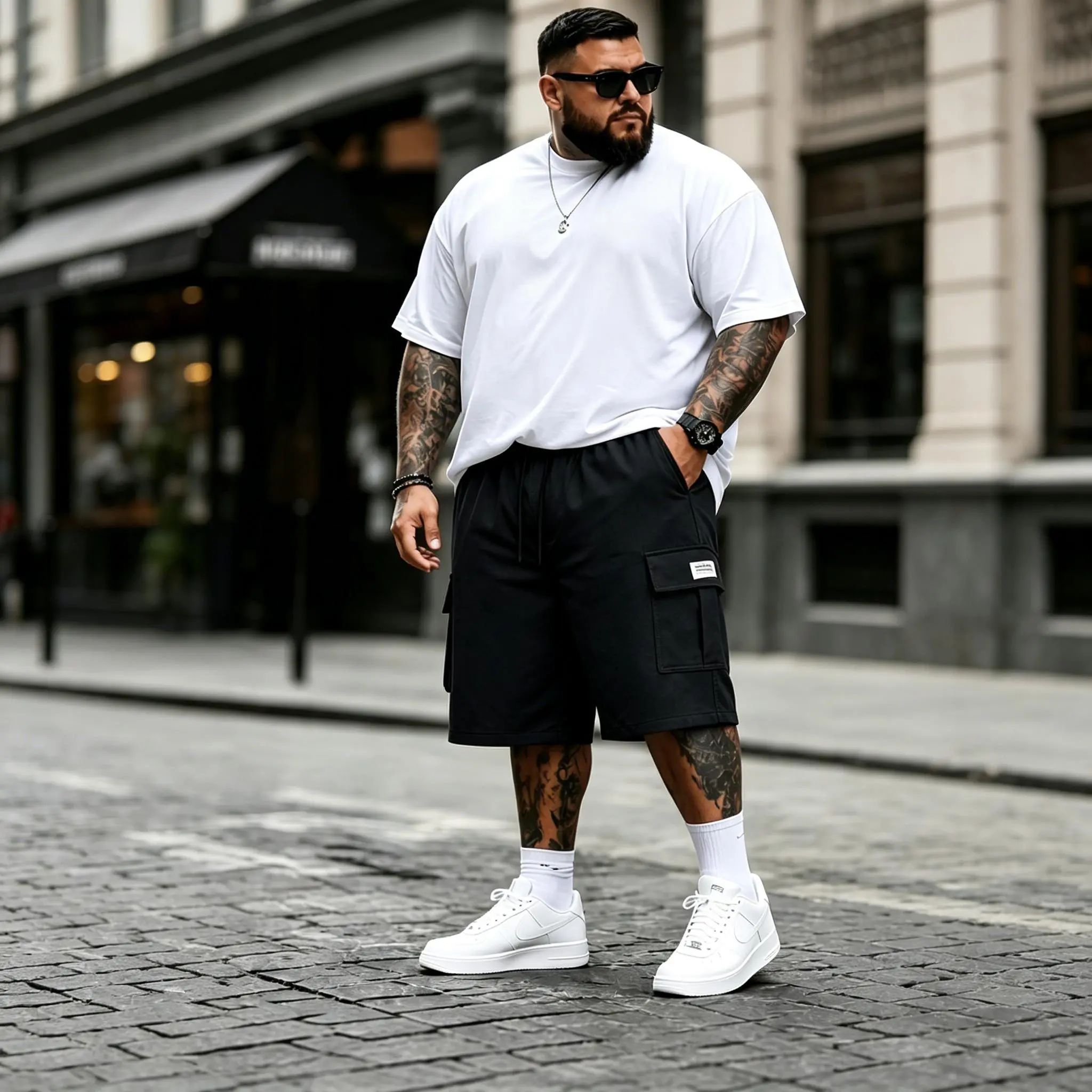 💝Men's Multi-Pocket Cargo Shorts Casual Streetwear Set