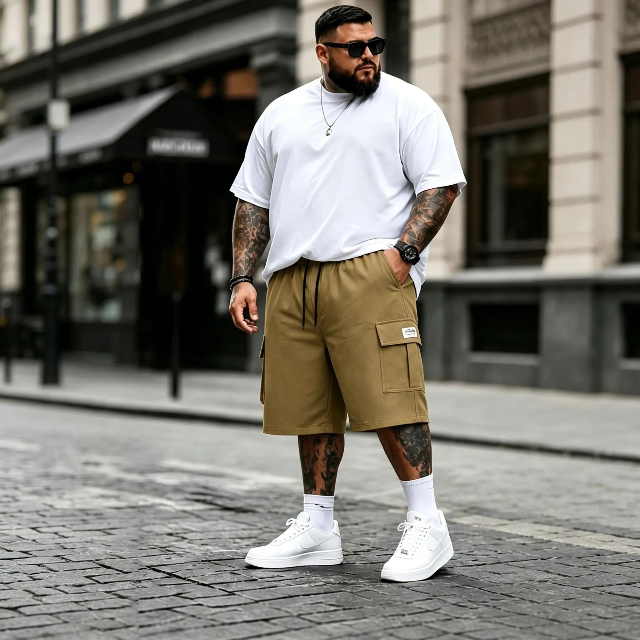 💝Men's Multi-Pocket Cargo Shorts Casual Streetwear Set