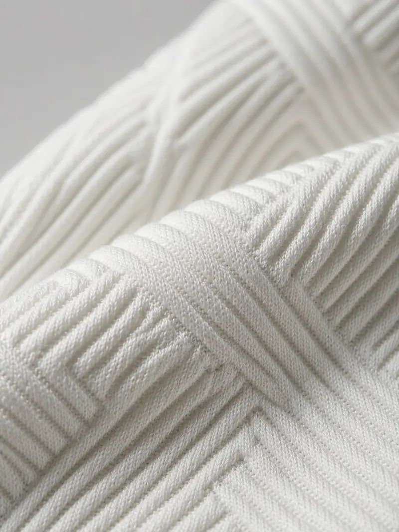 Men's Textured Jacquard Hooded Tracksuit Set 