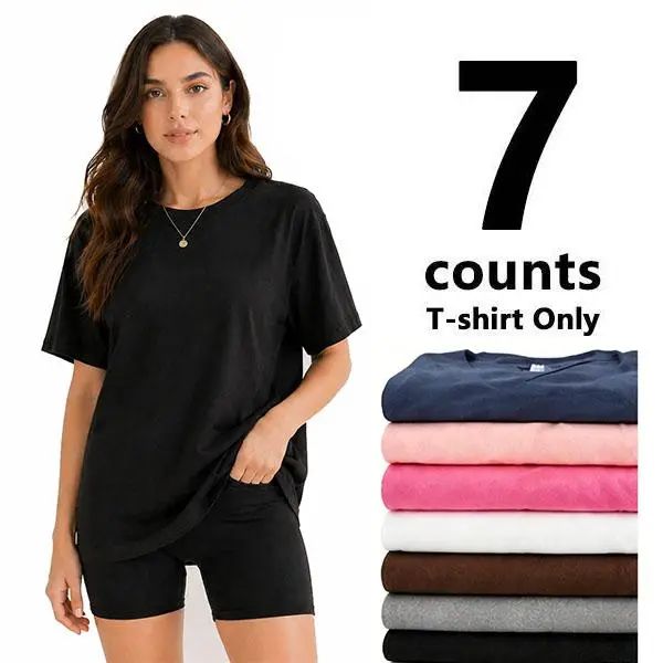 🔥LAST DAY SALE 80% OFF💕Women's Summer Undershirt Short Sleeve T-Shirt Solid Color Round Neck