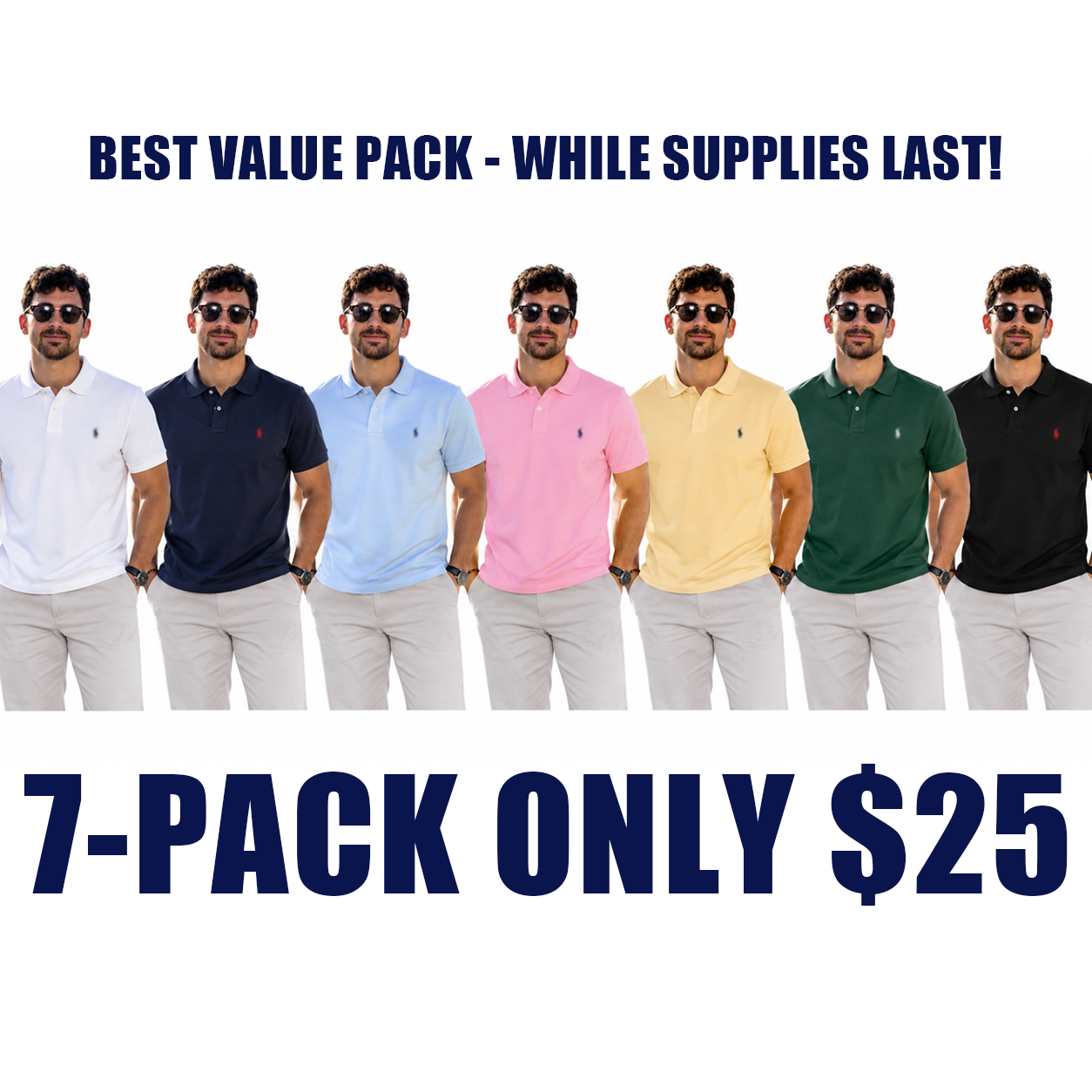 👕Men's RL Polo Shirts in Multiple Colors - Comfortable & Stylish