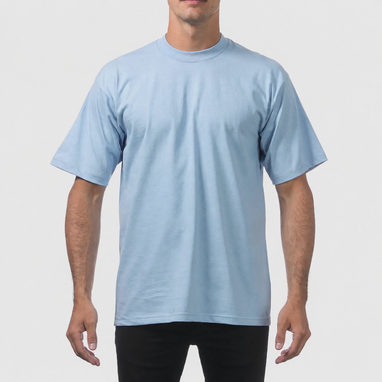 Men's Heavyweight Cotton Short Sleeve T-Shirt - Classic Plain Solid Basic Tee, Big & Tall Sizes XS-5XL