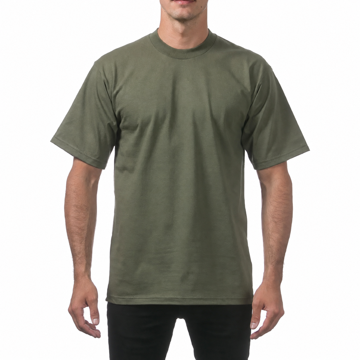 Men's Heavyweight Cotton Short Sleeve T-Shirt - Classic Plain Solid Basic Tee, Big & Tall Sizes XS-5XL