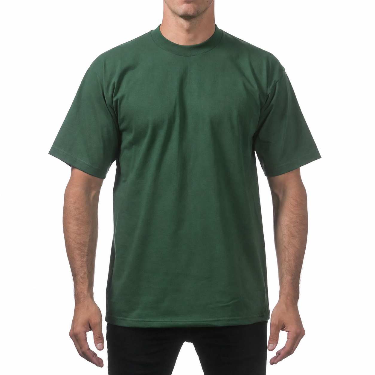 Men's Heavyweight Cotton Short Sleeve T-Shirt - Classic Plain Solid Basic Tee, Big & Tall Sizes XS-5XL