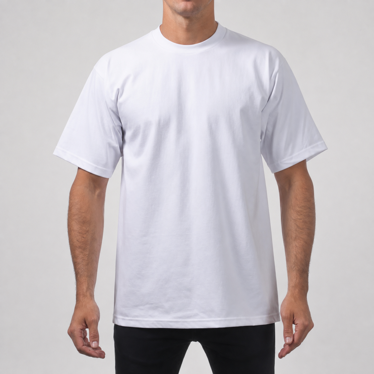 Men's Heavyweight Cotton Short Sleeve T-Shirt - Classic Plain Solid Basic Tee, Big & Tall Sizes XS-5XL