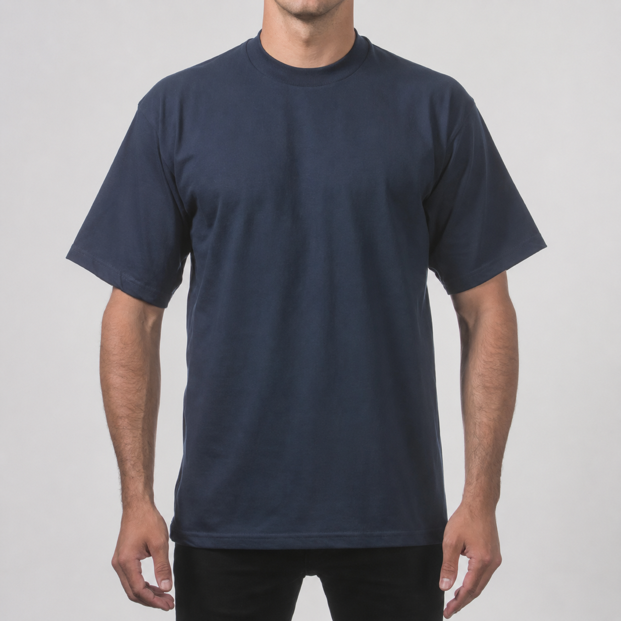 Men's Heavyweight Cotton Short Sleeve T-Shirt - Classic Plain Solid Basic Tee, Big & Tall Sizes XS-5XL