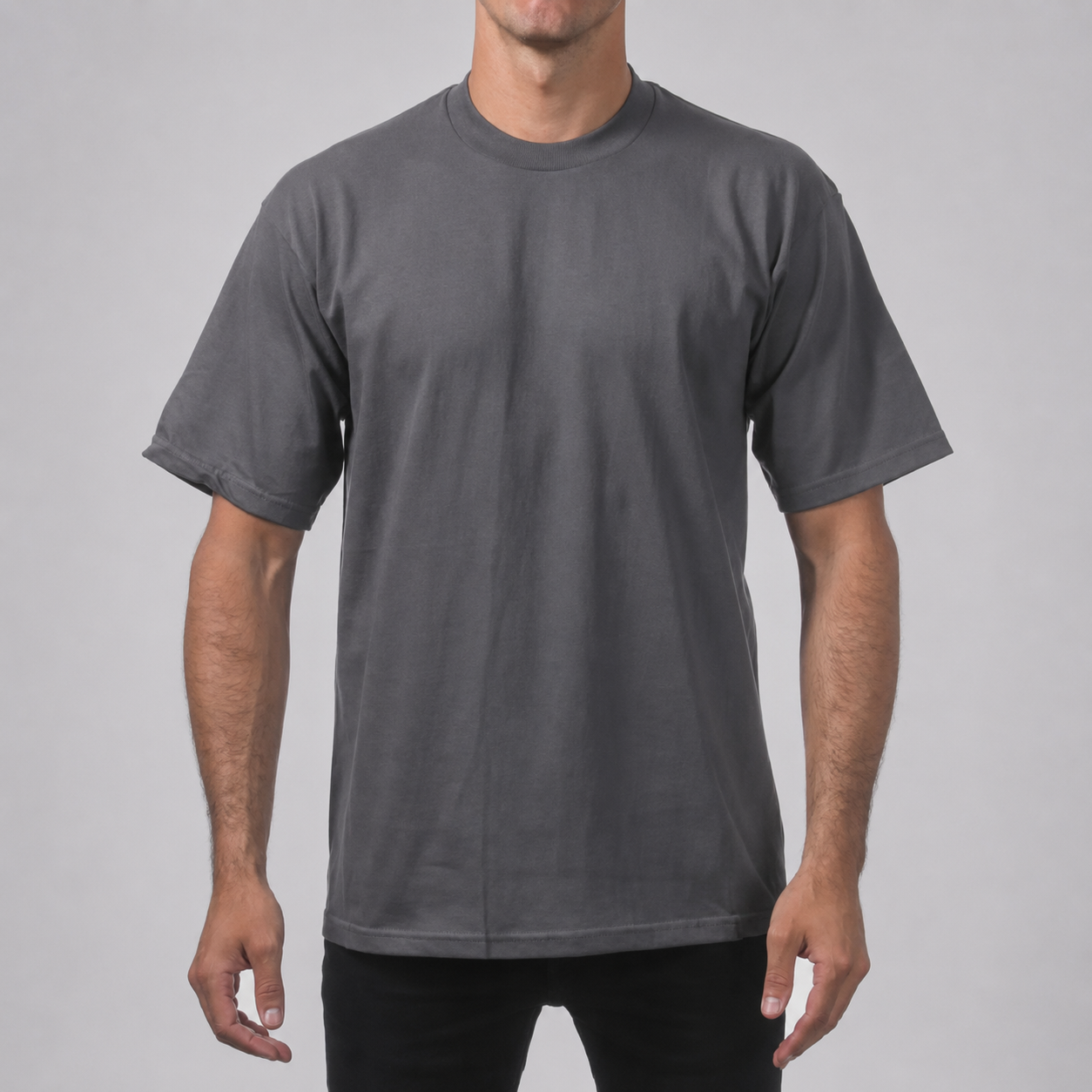 Men's Heavyweight Cotton Short Sleeve T-Shirt - Classic Plain Solid Basic Tee, Big & Tall Sizes XS-5XL