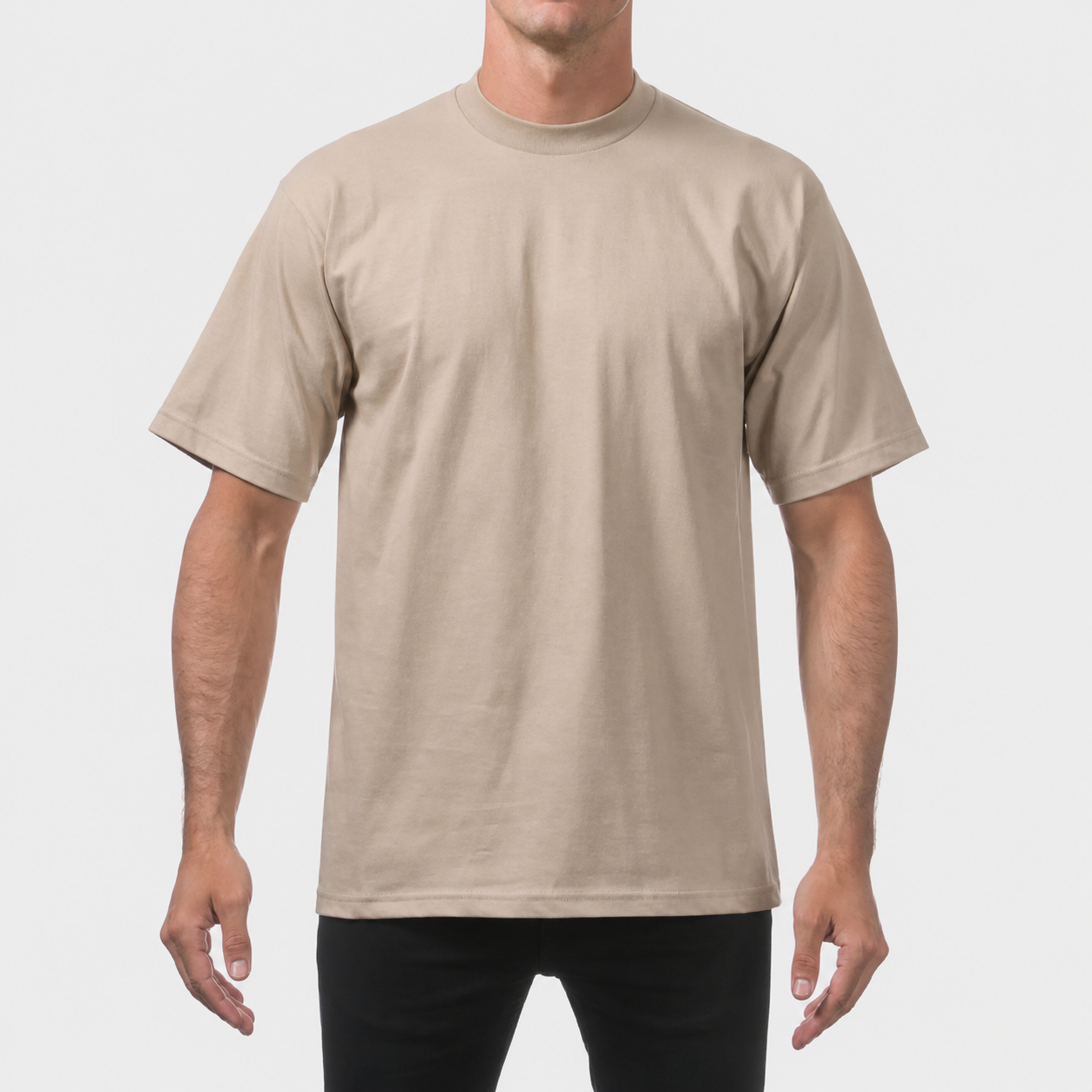 Men's Heavyweight Cotton Short Sleeve T-Shirt - Classic Plain Solid Basic Tee, Big & Tall Sizes XS-5XL