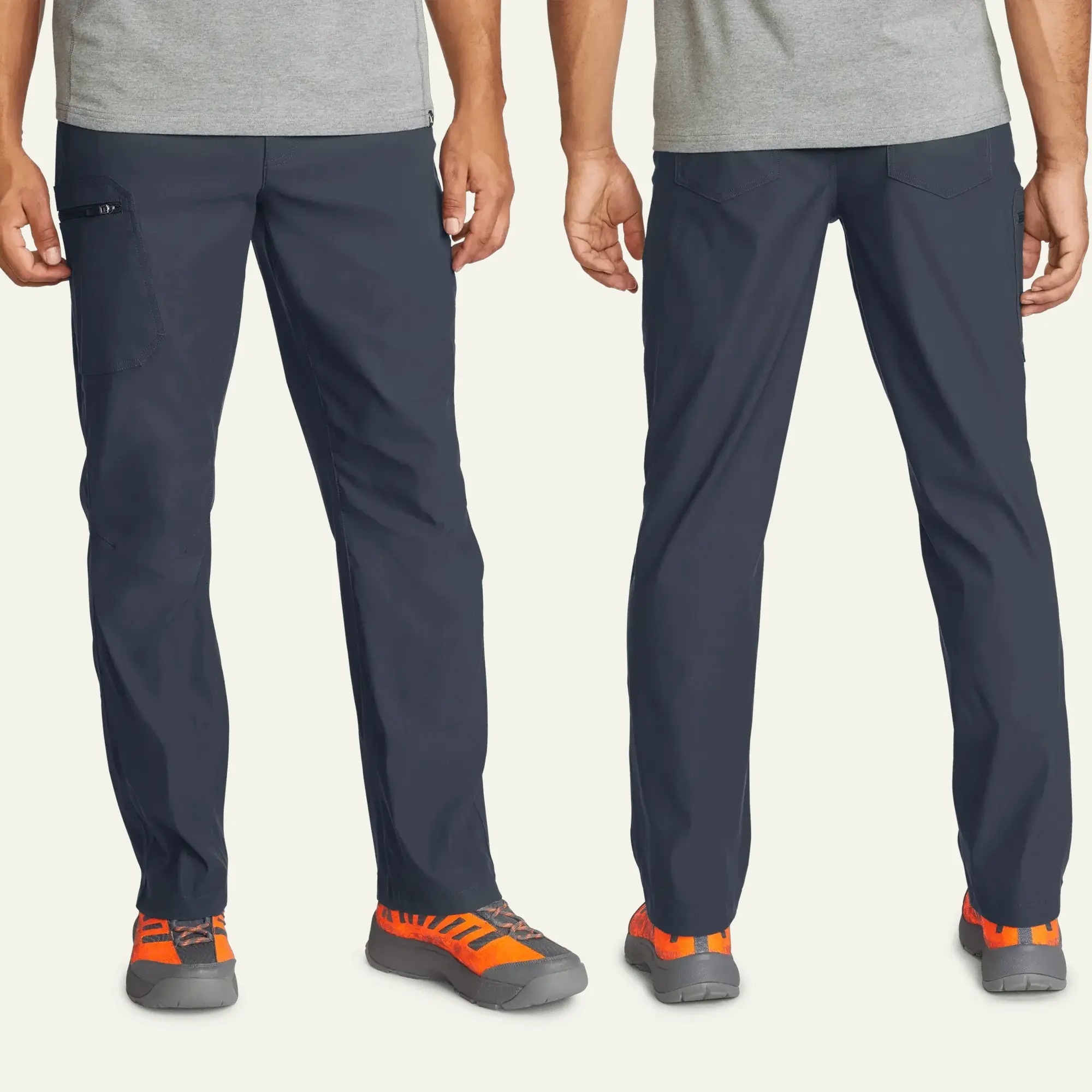 Men's Outdoor Hiking Pants, Water Repellent 2-Way Stretch Trousers with UPF 50+ Sun Protection, Lightweight Camping Travel Casual Pants