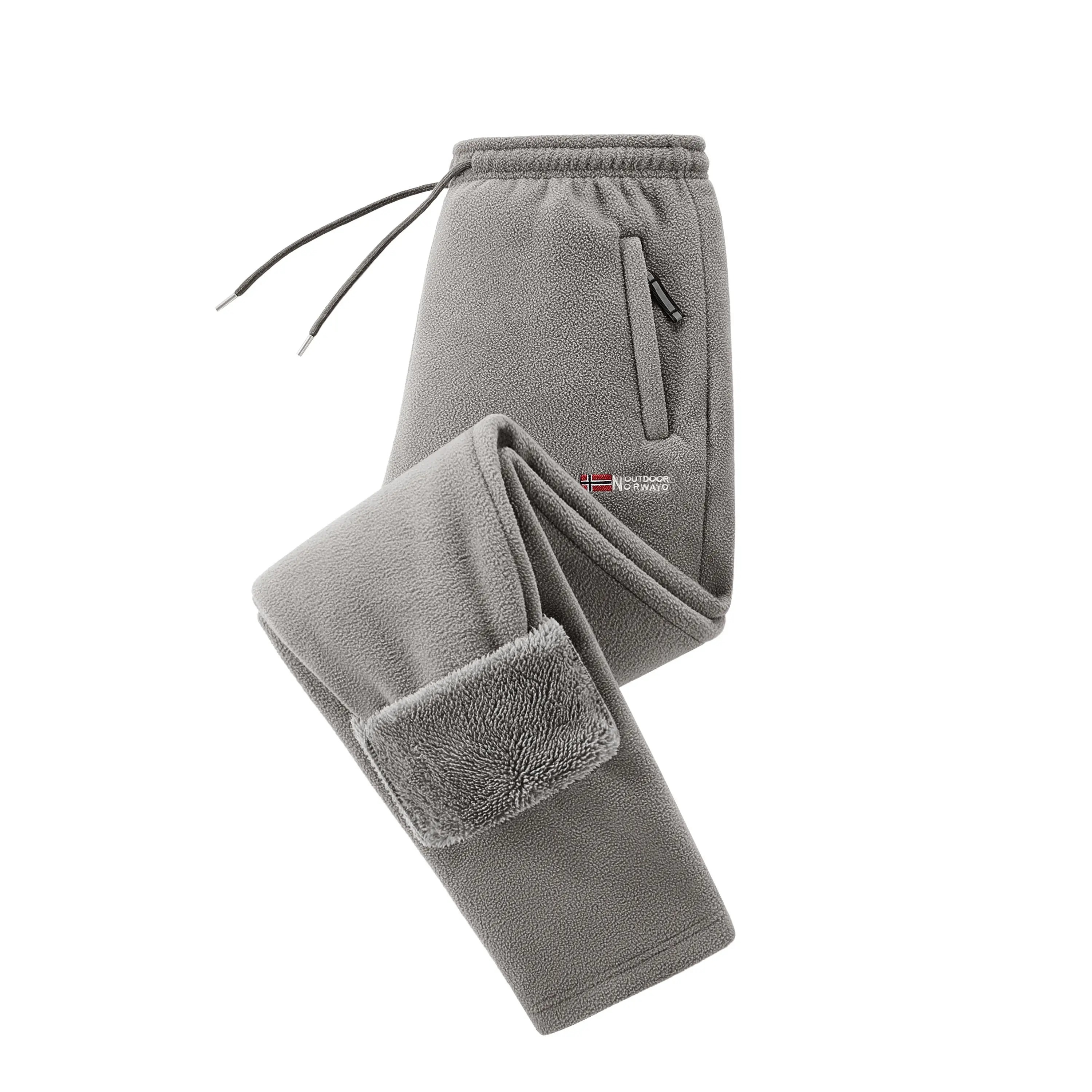 Men's Fleece Lined Winter Athletic Pants, Elastic Drawstring Warm Casual Long Pants with Pockets, Comfort Thick Thermal Joggers