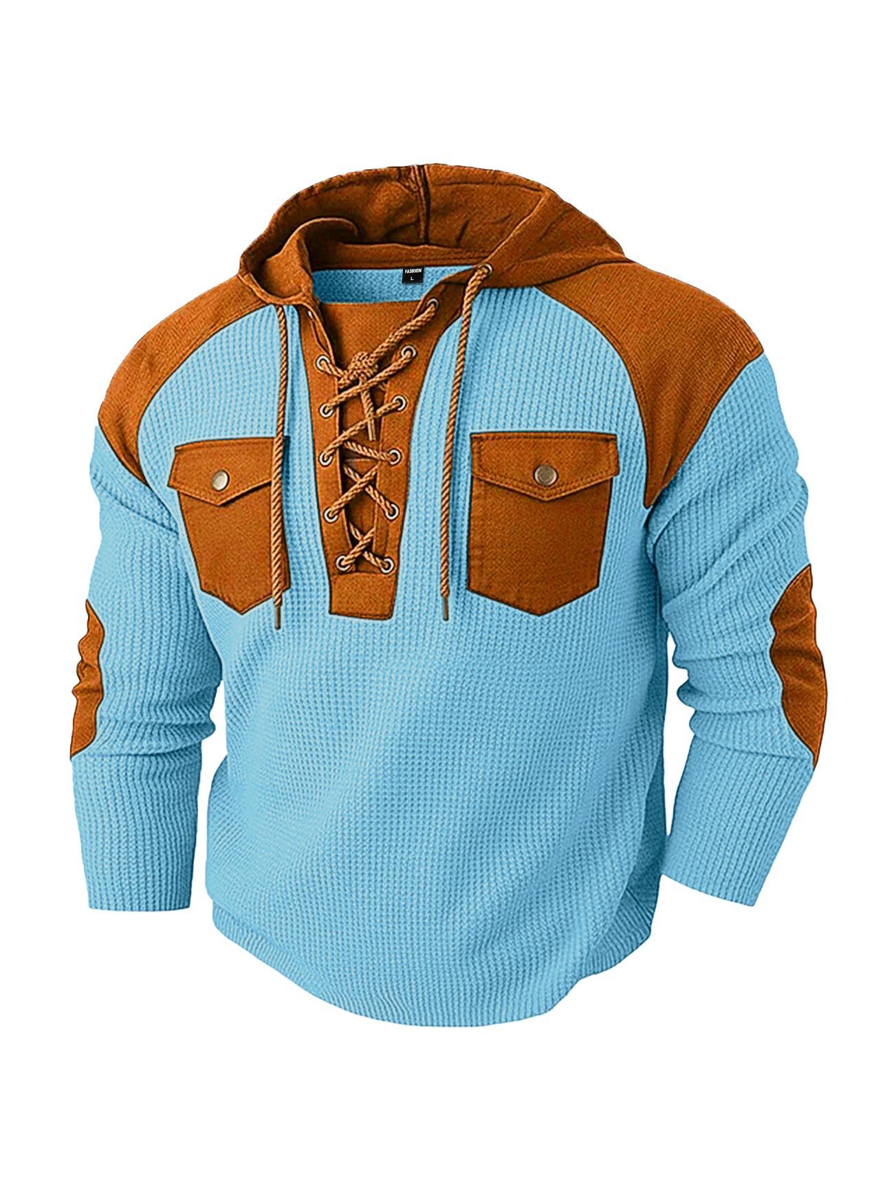 Men's hooded sweatshirt, new for autumn/winter, casual men's hoodie with drawstring and pockets