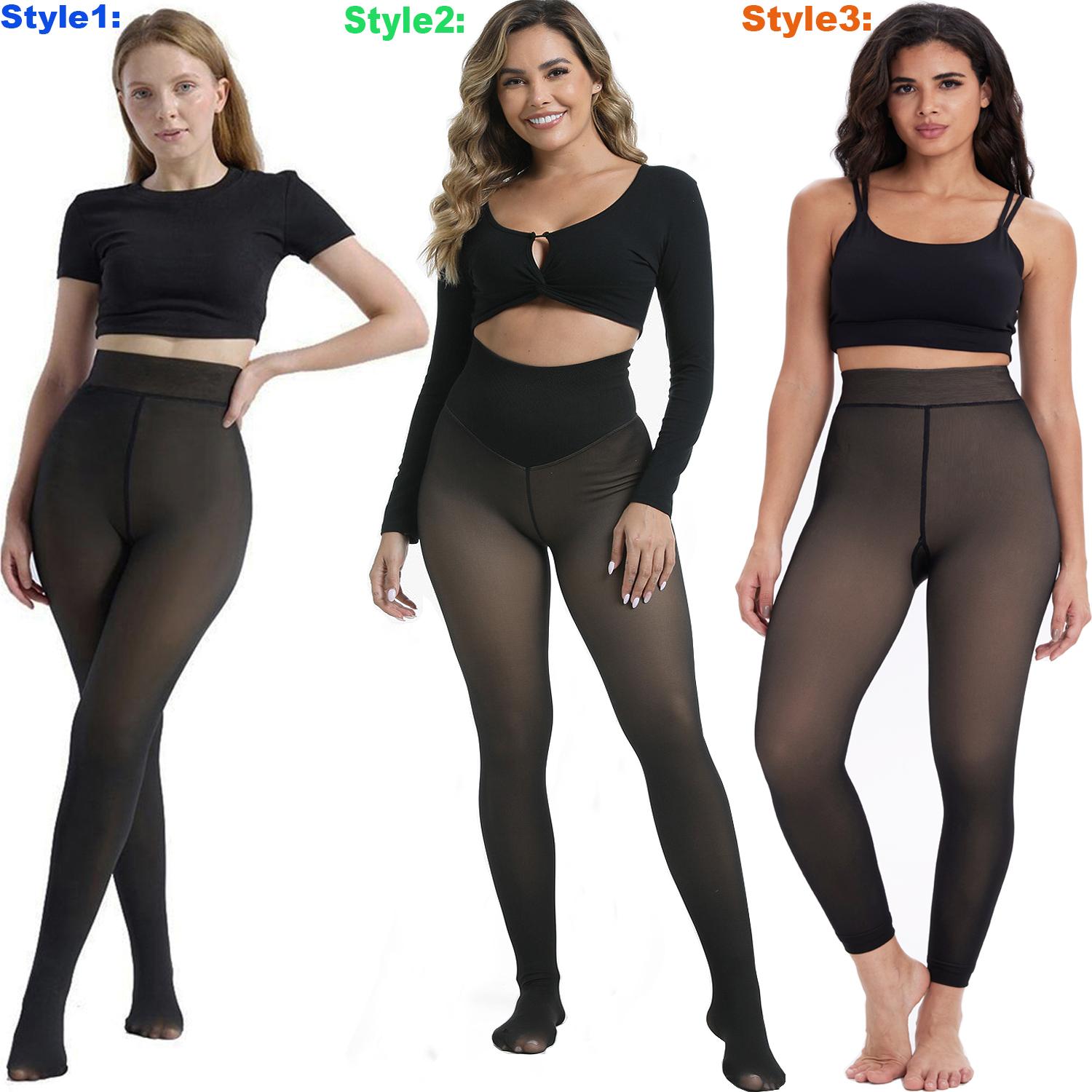 EOJN Women's Fleece Lined Tights Fake Translucent Warm Thermal Pantyhose Fake Sheer Thick Leggings Ladies Under Dress for Winter with Plush Inner Layer,High quality  Faux fur Tights,Soft and Breathable,Hight Stretch,Everyday,Minimalist,Slim.
