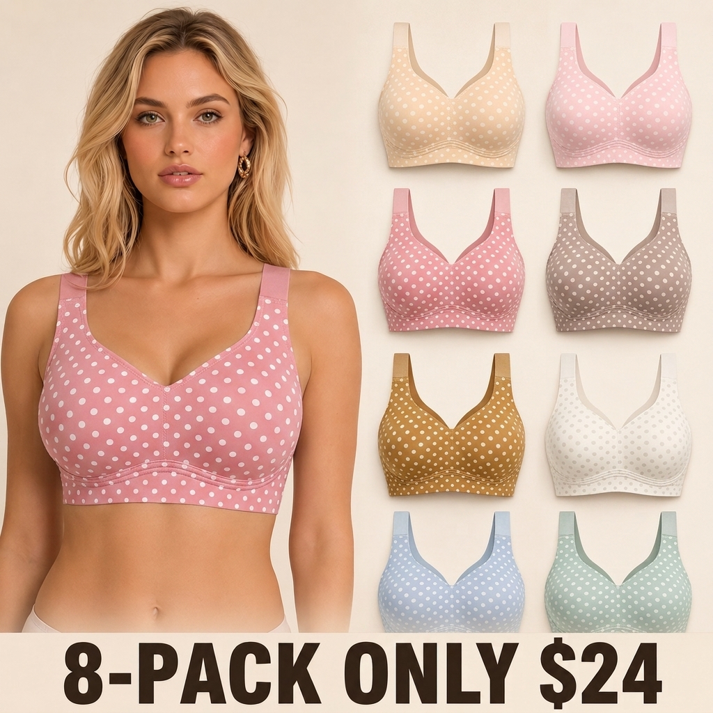 Women’s Classic Wireless T‑Shirt Jelly Bra, Full Coverage Smooth Support Bra for All‑Day Everyday Comfort