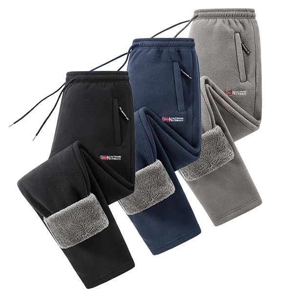 Multiple colors of men's fleece lined winter jogger pants