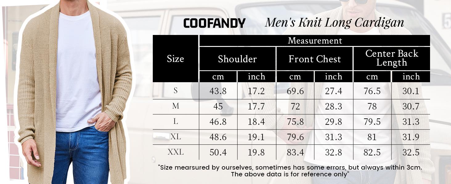 COOFANDY Men's Fashion Shawl Collar Long-Sleeve Fitted Plain Knit Cardigan - Ruffle Detail Slim Drape Cape Sweater, Soft 100% Polyester, Hanging Pockets, Casual Classic Knitwear Tops, Imported, Dry Clean/Hand Wash, Ideal for Party, Jeans-Matching Clothes