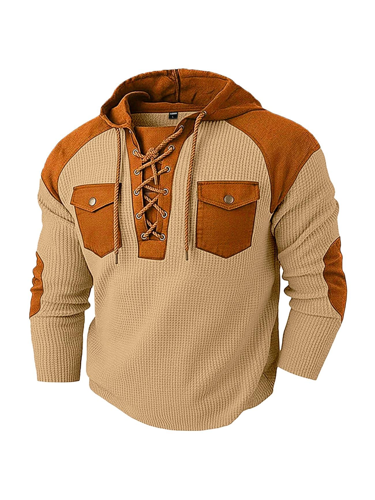 Men's hooded sweatshirt, new for autumn/winter, casual men's hoodie with drawstring and pockets