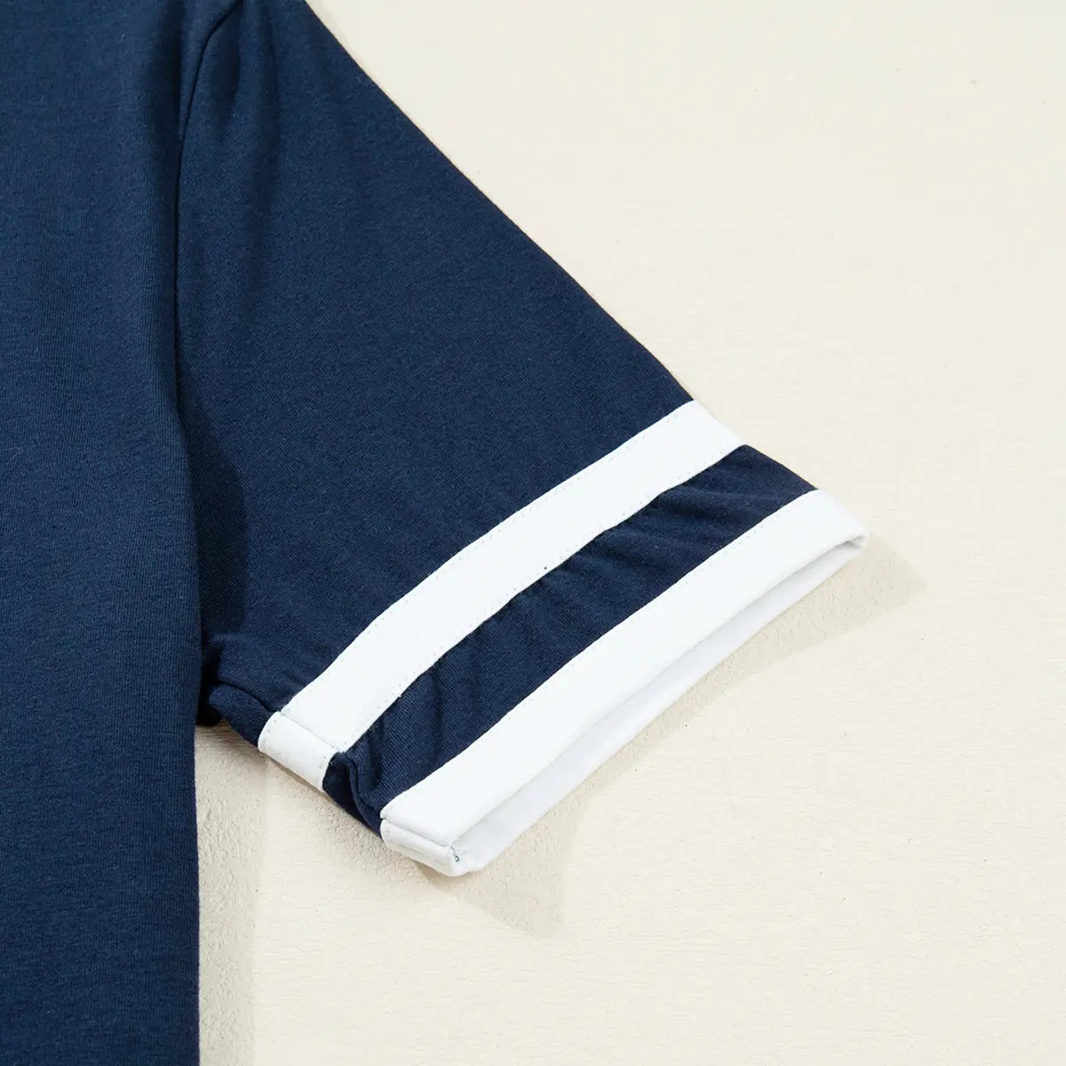 Women's V-Neck Striped Short Sleeve Top Fitted Cotton Blend Breathable Summer Daily Wear Blouse