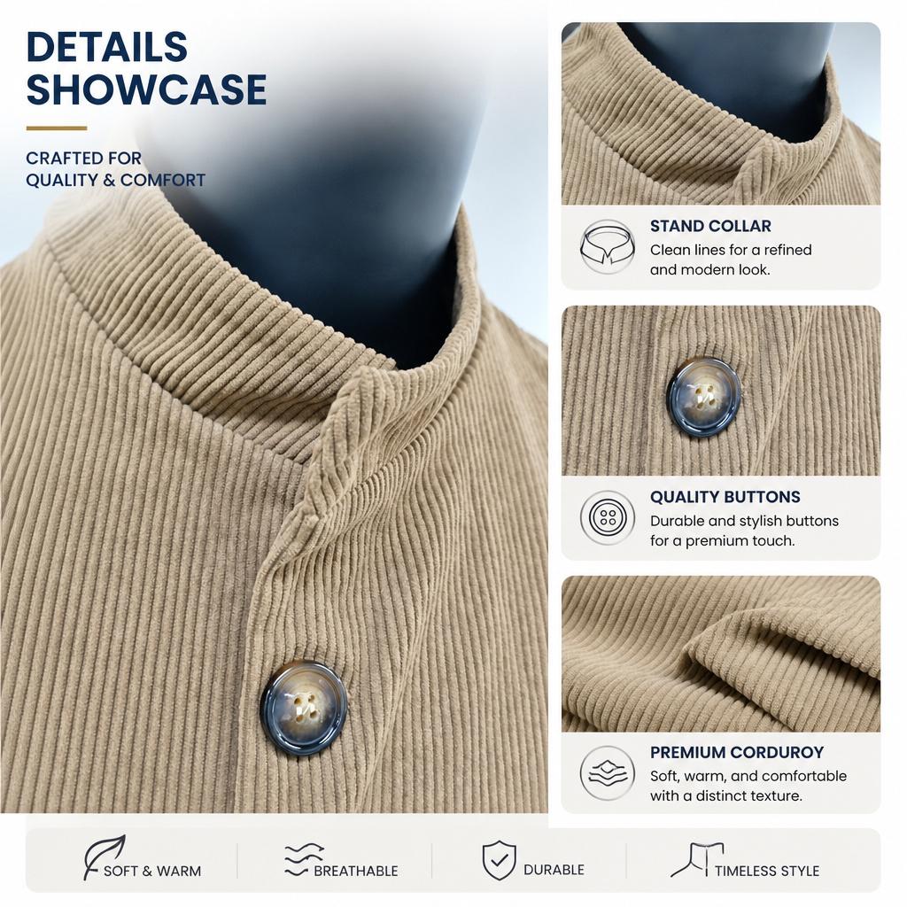 Mens Solid Color Stand Collar Buttons Pockets Jacket Cardigan Suit For Spring Autumn Daily Business Casual Commute Outdoor Dating Travel Everyday Male Fashion Suit Jacket Outfit Formal Menswear