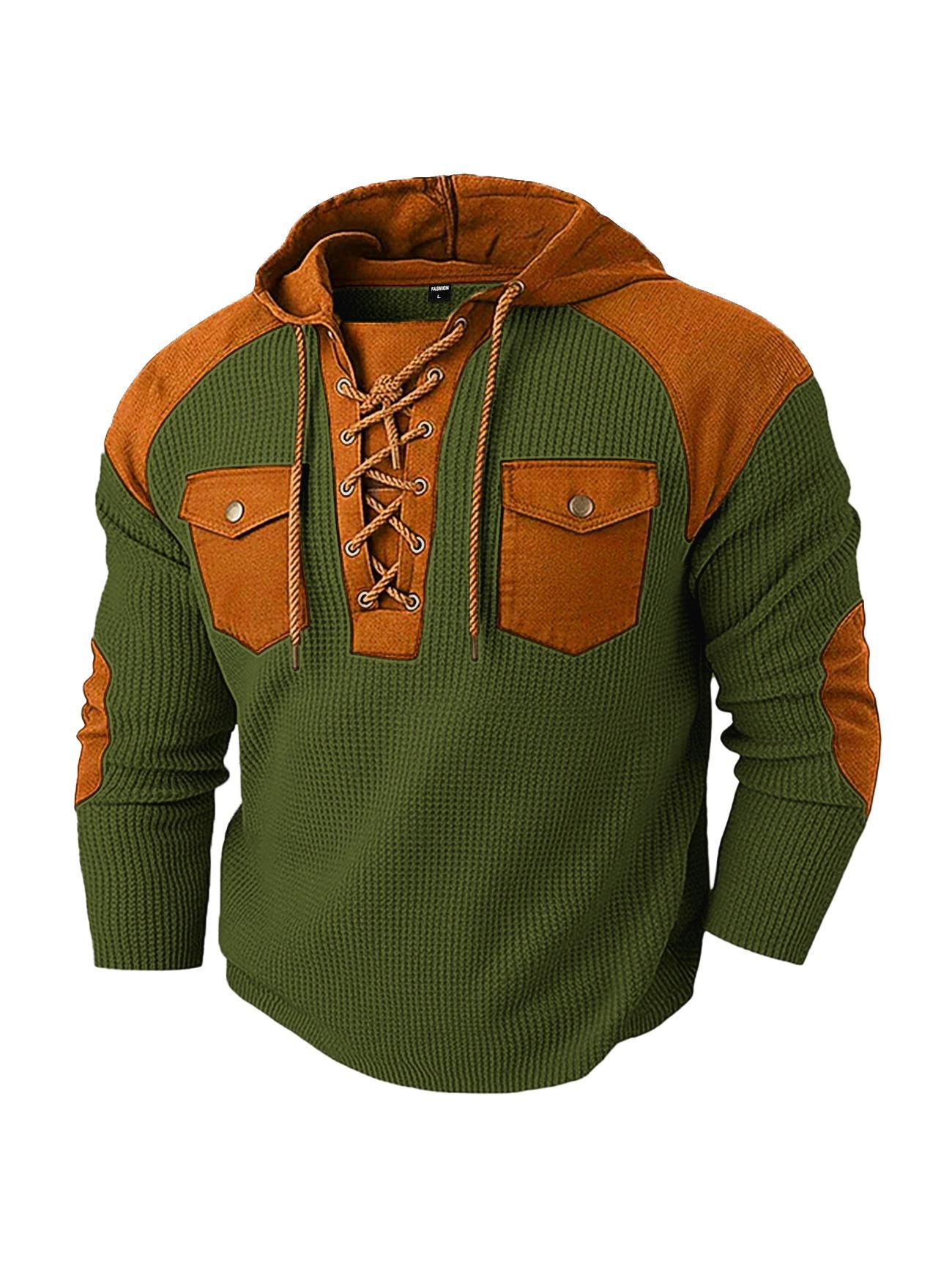 Men's hooded sweatshirt, new for autumn/winter, casual men's hoodie with drawstring and pockets