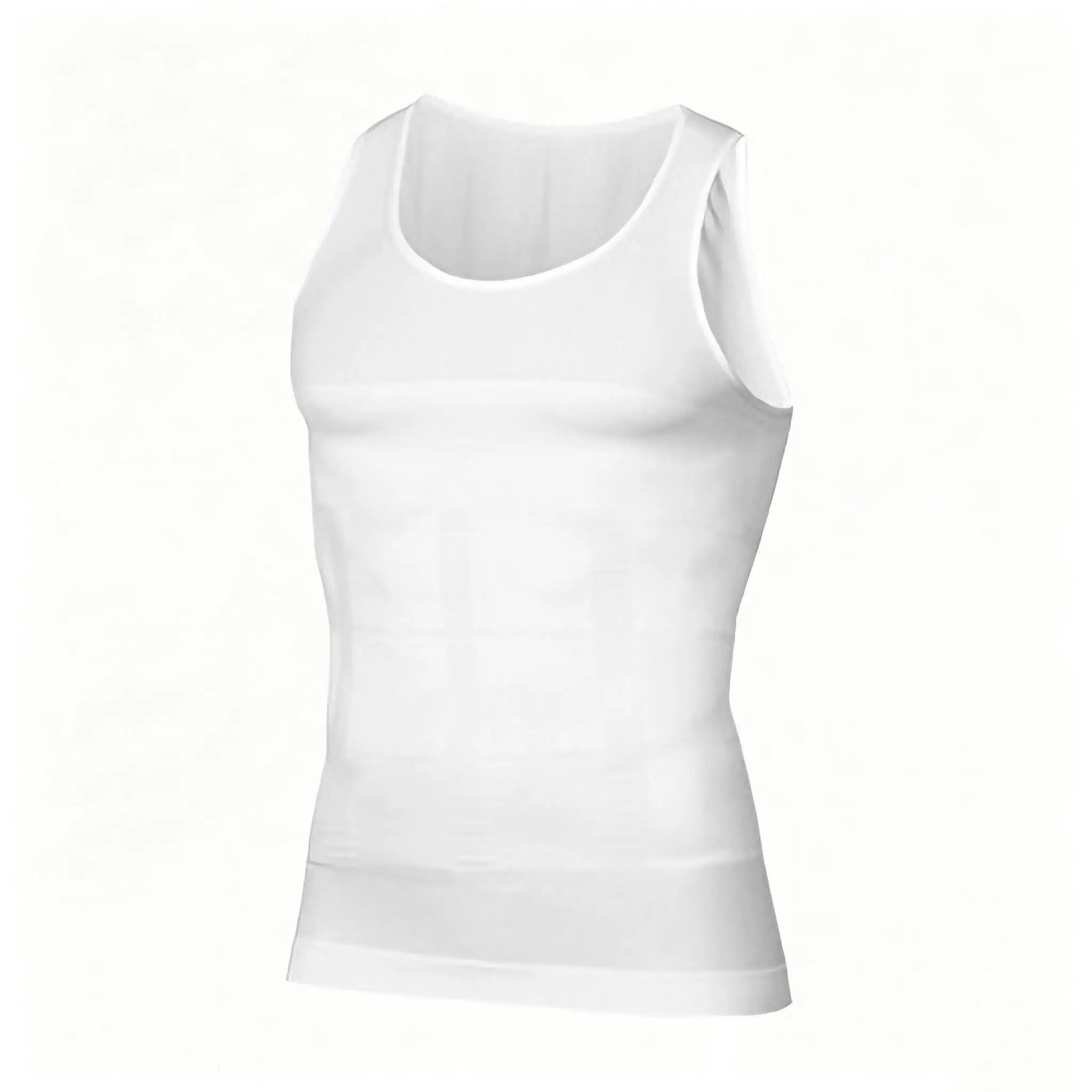 Men's Round Neck Compression Tank Top – Slimming Body Shaper Vest, Seamless Abdominal Corset Shirt for Gym Workout & Fitness，International shipping available