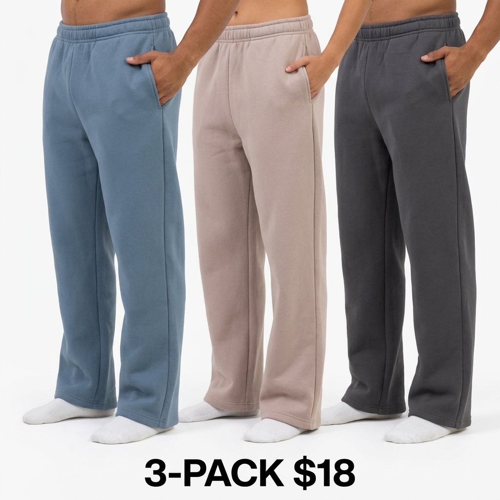 Unisex Relaxed Wide Leg Sweatpants – Ultra-Soft Heavyweight Fleece with Pockets