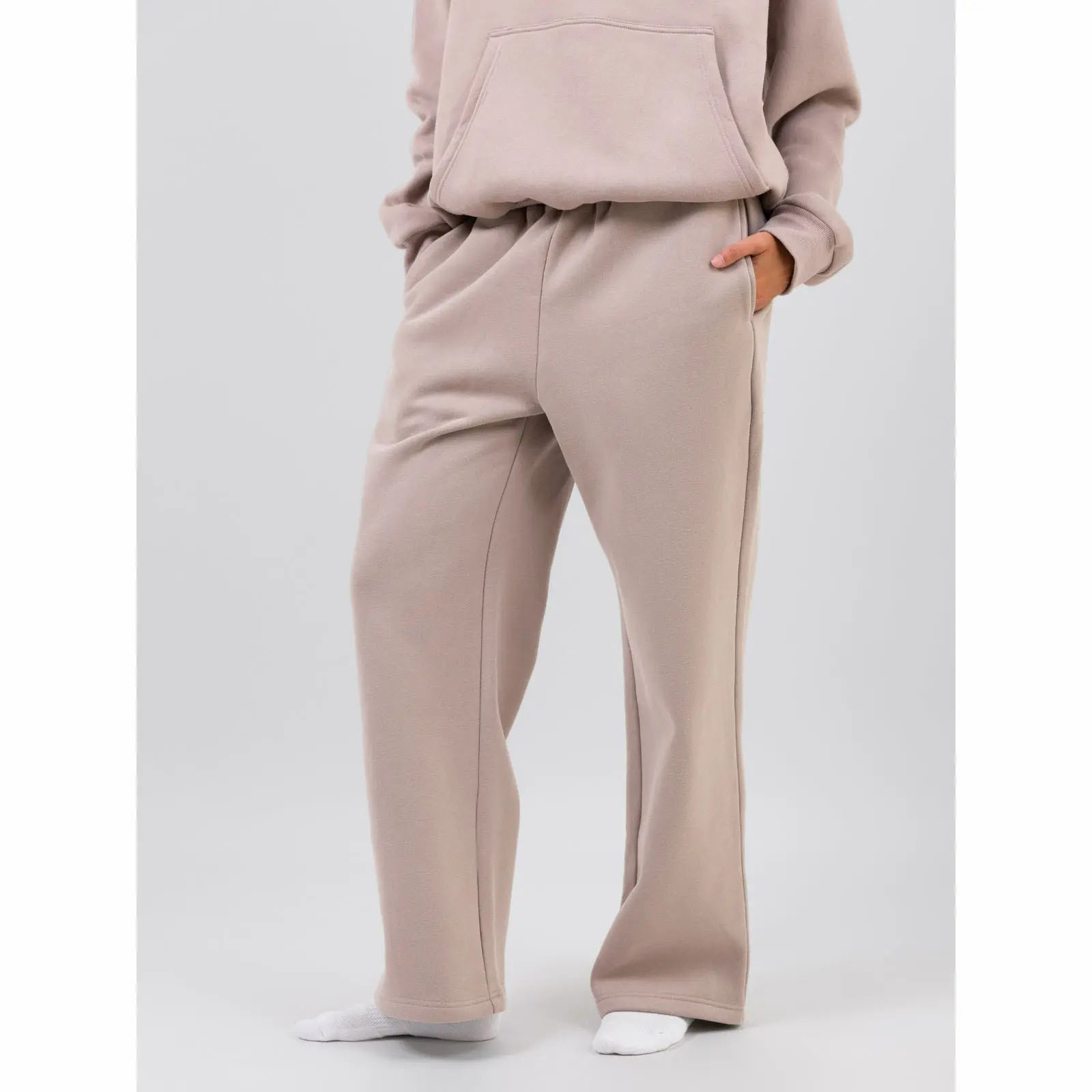 Unisex Relaxed Wide Leg Sweatpants – Ultra-Soft Heavyweight Fleece with Pockets