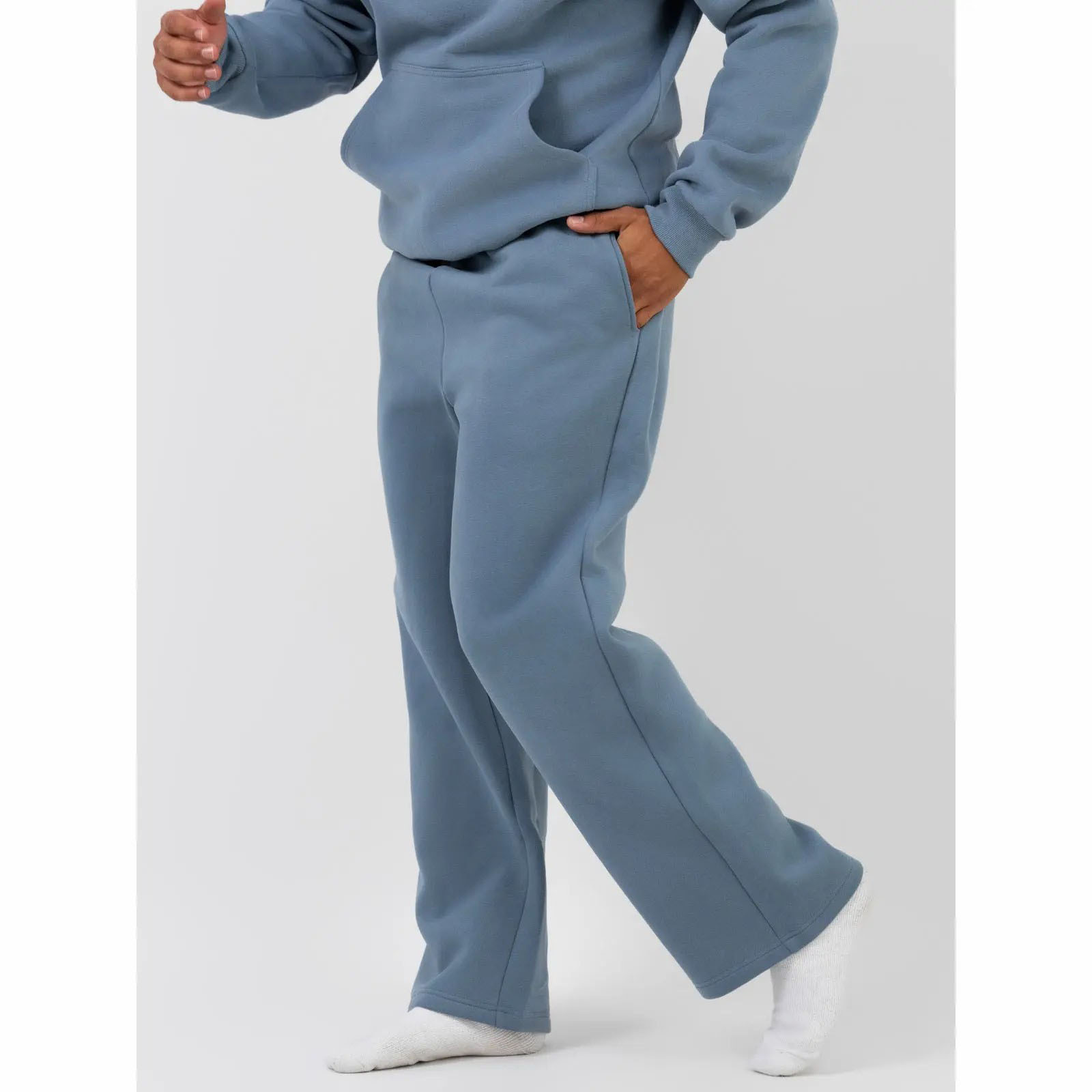 Unisex Relaxed Wide Leg Sweatpants – Ultra-Soft Heavyweight Fleece with Pockets