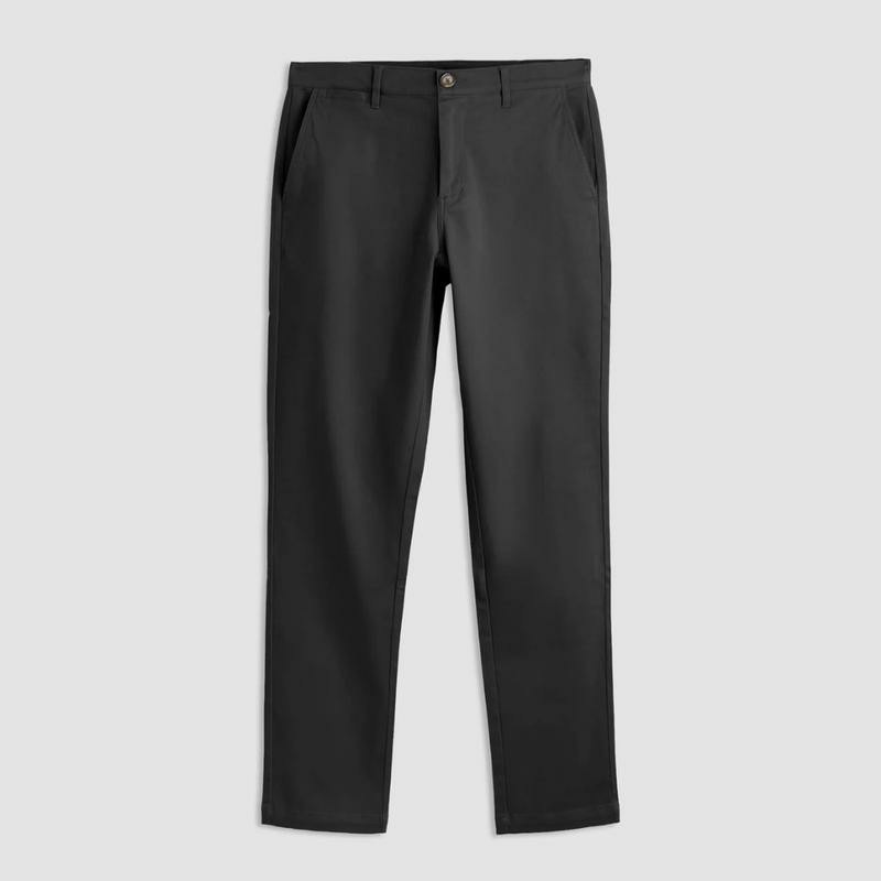 Men's Stretch Chino Pants – Slim-Straight Fit, Buttery-Soft Garment-Dyed Cotton with Hidden Elastic Waistband