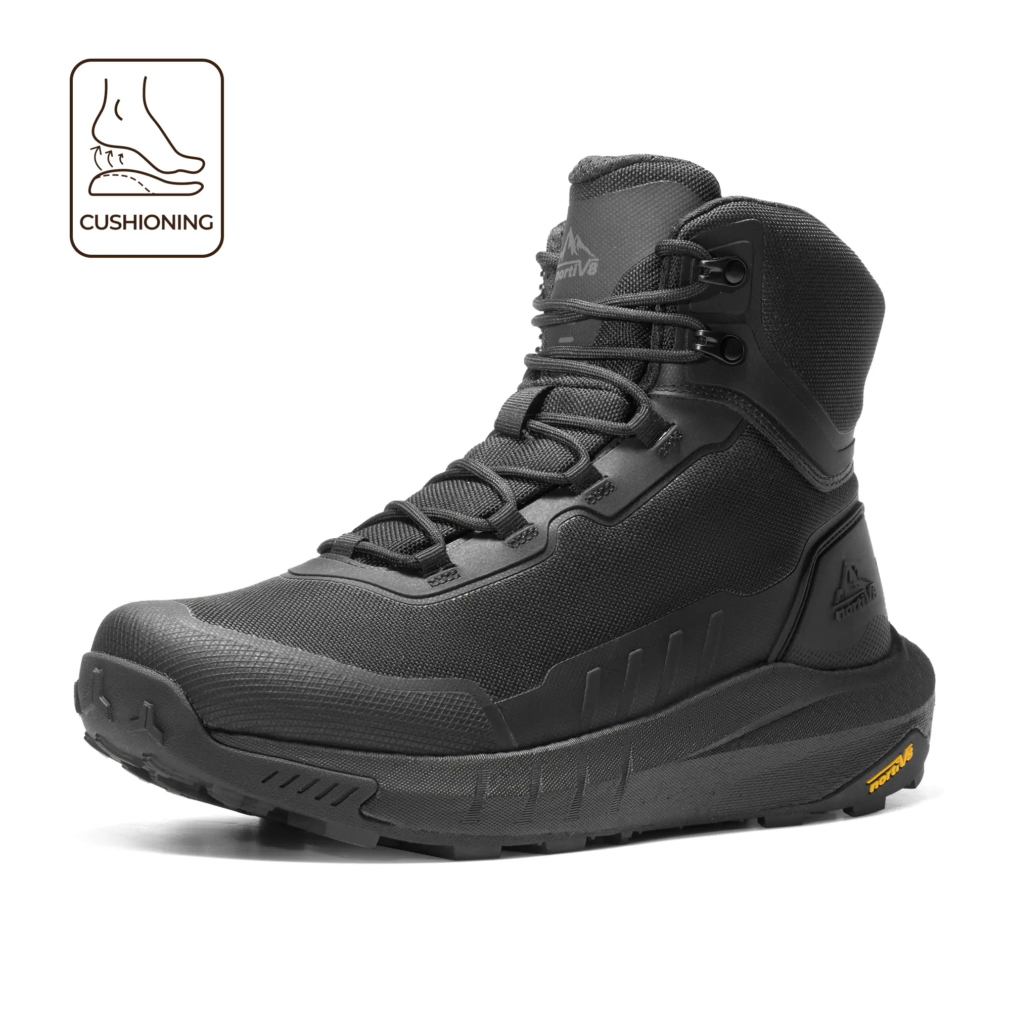 NORTIV 8 Men's Tactical Boots, Black