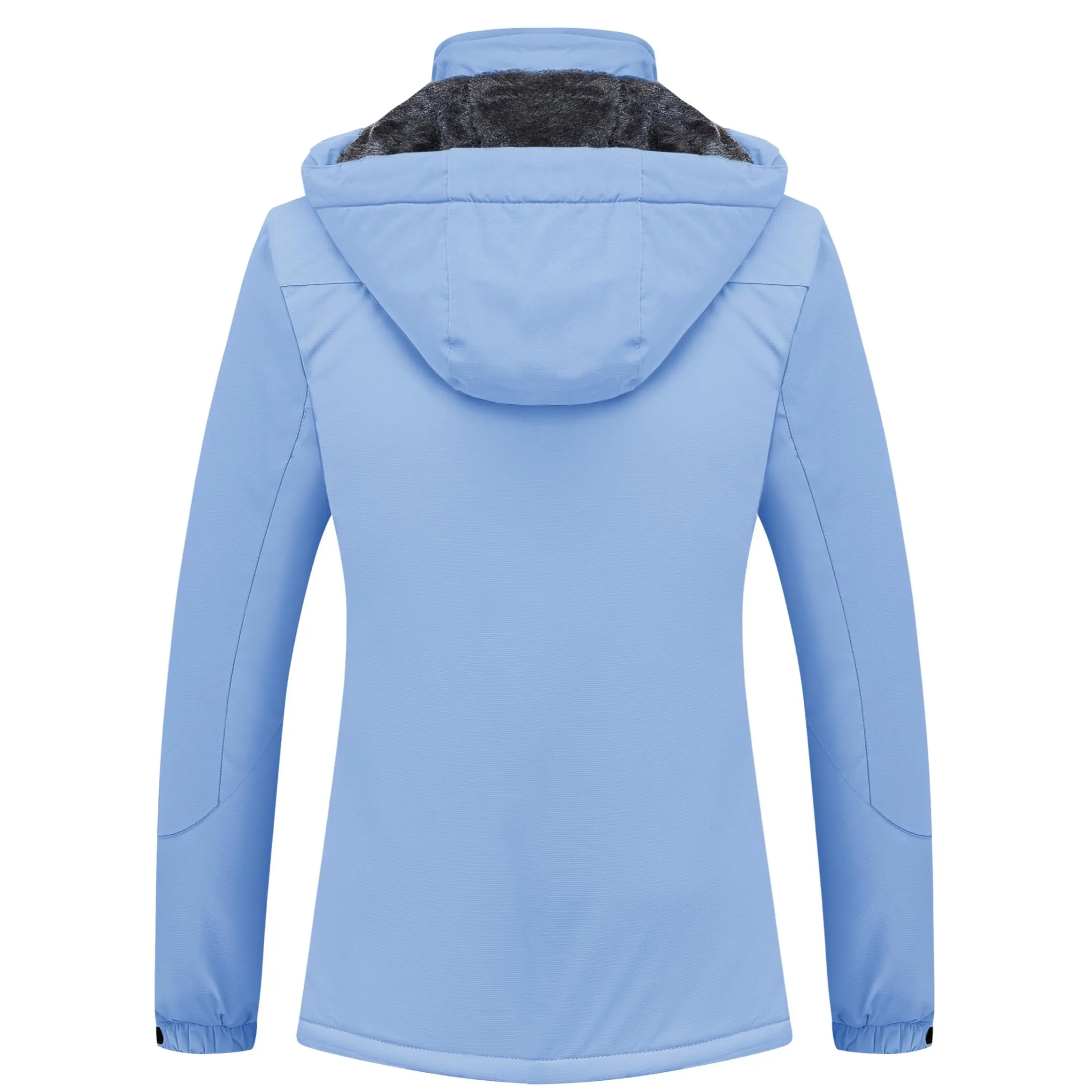 Women's Waterproof Ski Jacket Hooded Fleece-Lined Winter Coat