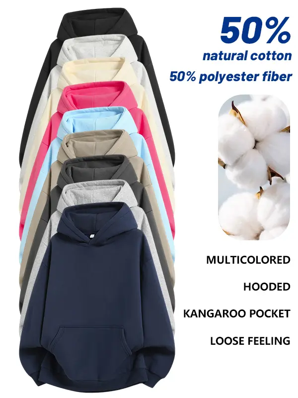 Men's Cotton Blend Pullover Hoodie