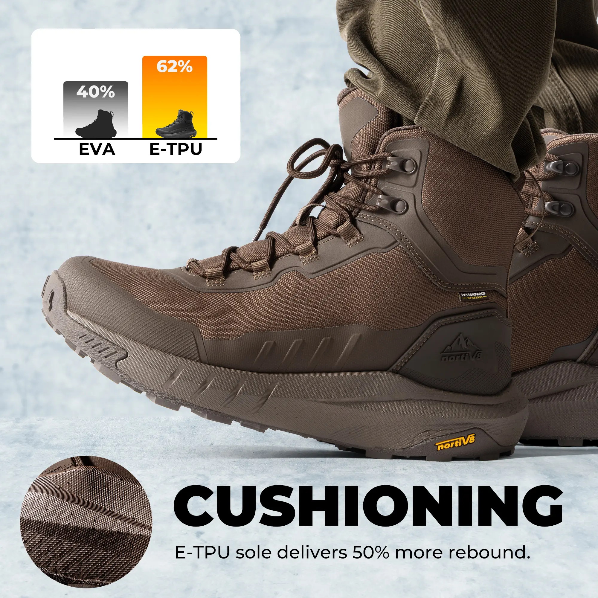 【WATERPROOF】NORTIV 8 High-Top Men's Army Waterproof Boots