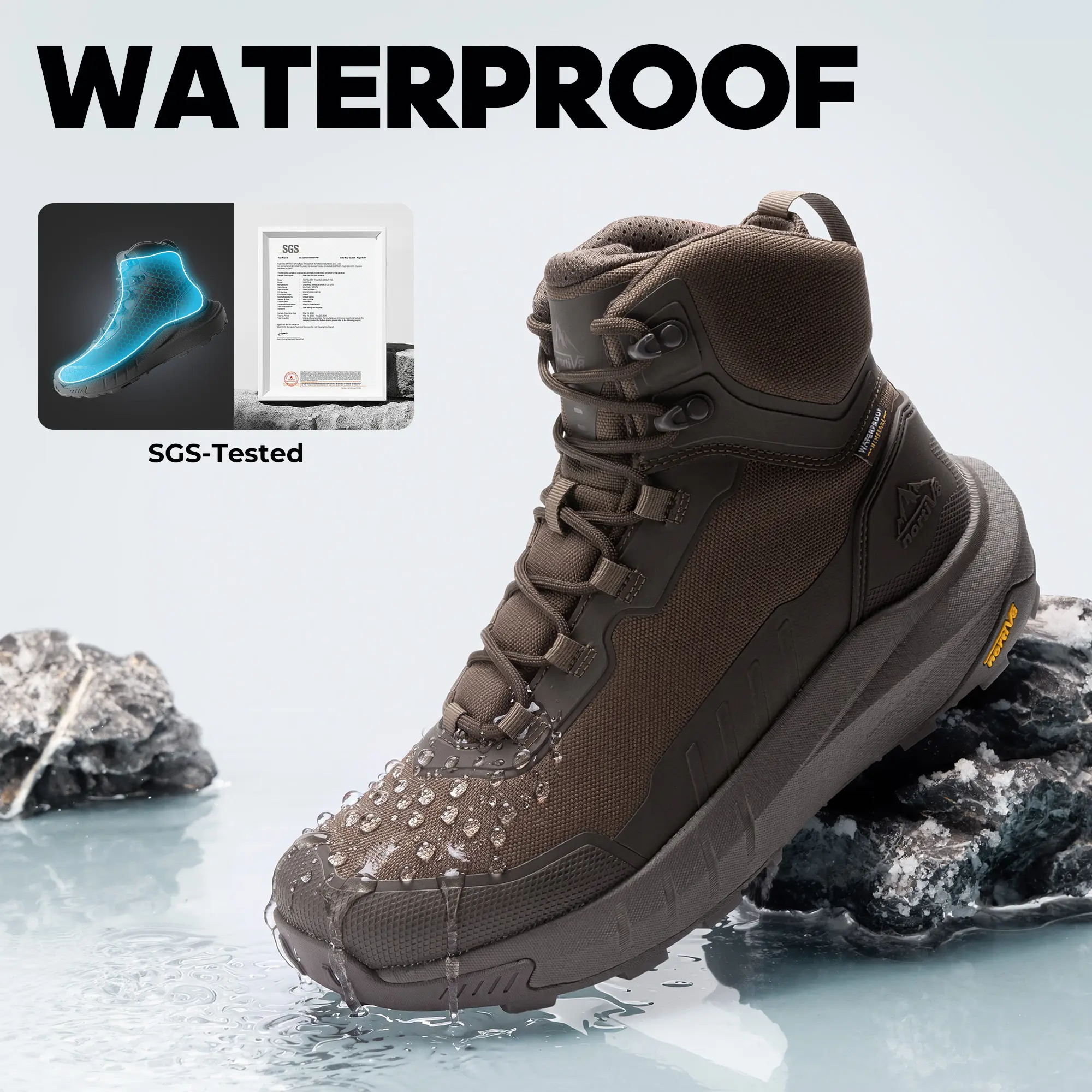 【WATERPROOF】NORTIV 8 High-Top Men's Army Waterproof Boots