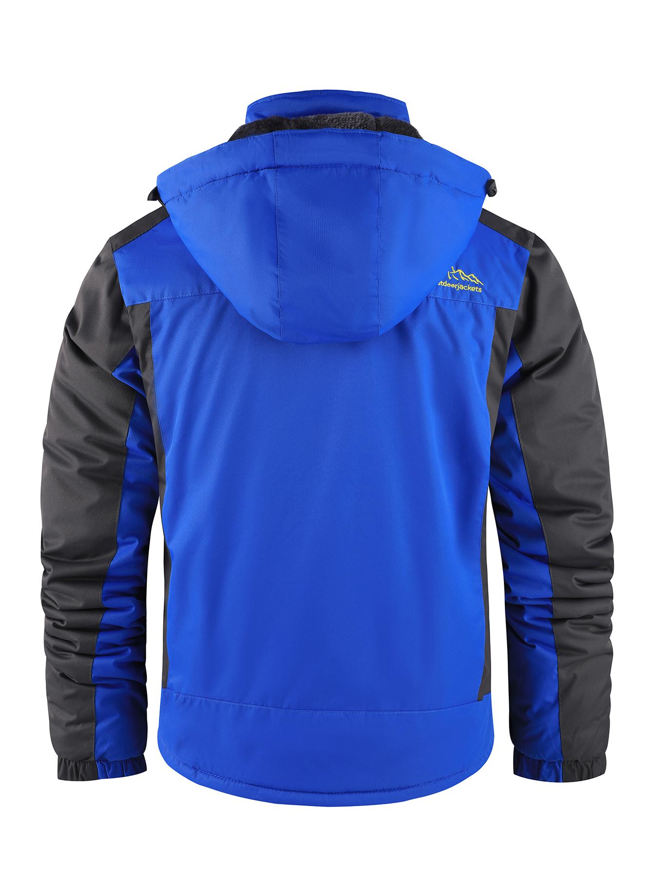 Men's Fitted Winter Active Snow Jacket - Fleece-Lined, Waterproof, Windproof Hooded Thermal Outerwear for Skiing, Hiking, Active Jacket Men's Fitted Winter Active Snow Jacket - Fleece-Lined, Waterproof, Windproof Hooded Thermal Outerwear for Skiing, Hiking, Active Jacket