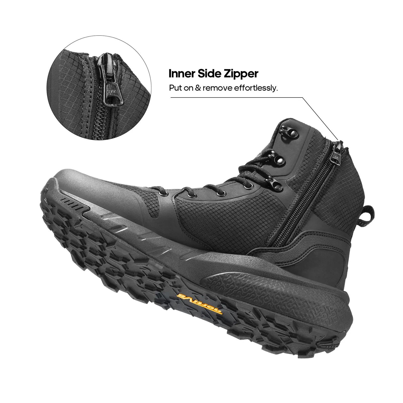 NORTIV 8 Men's Tactical Boots, Black