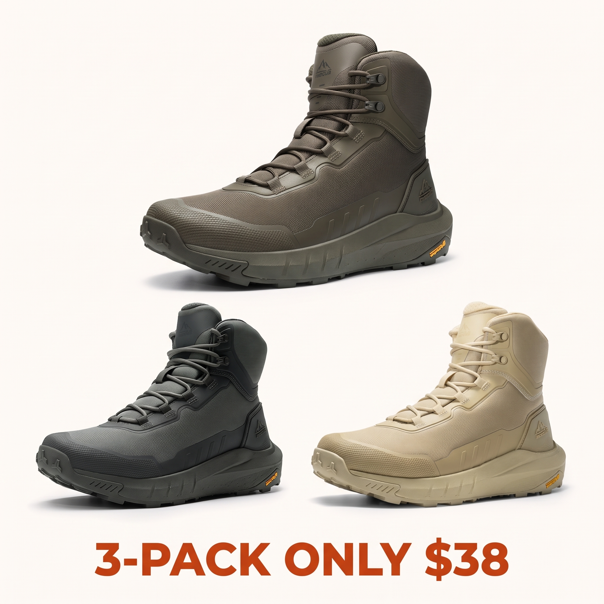 NORTIV 8 Men's Tactical Boots, Black