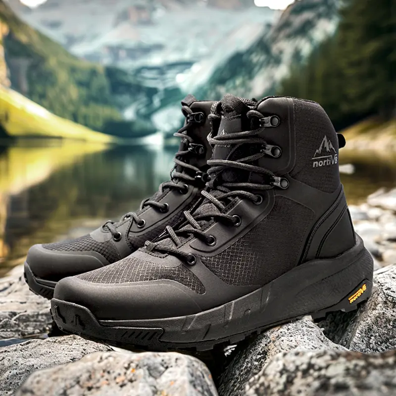 NORTIV 8 Men's Tactical Boots, Black