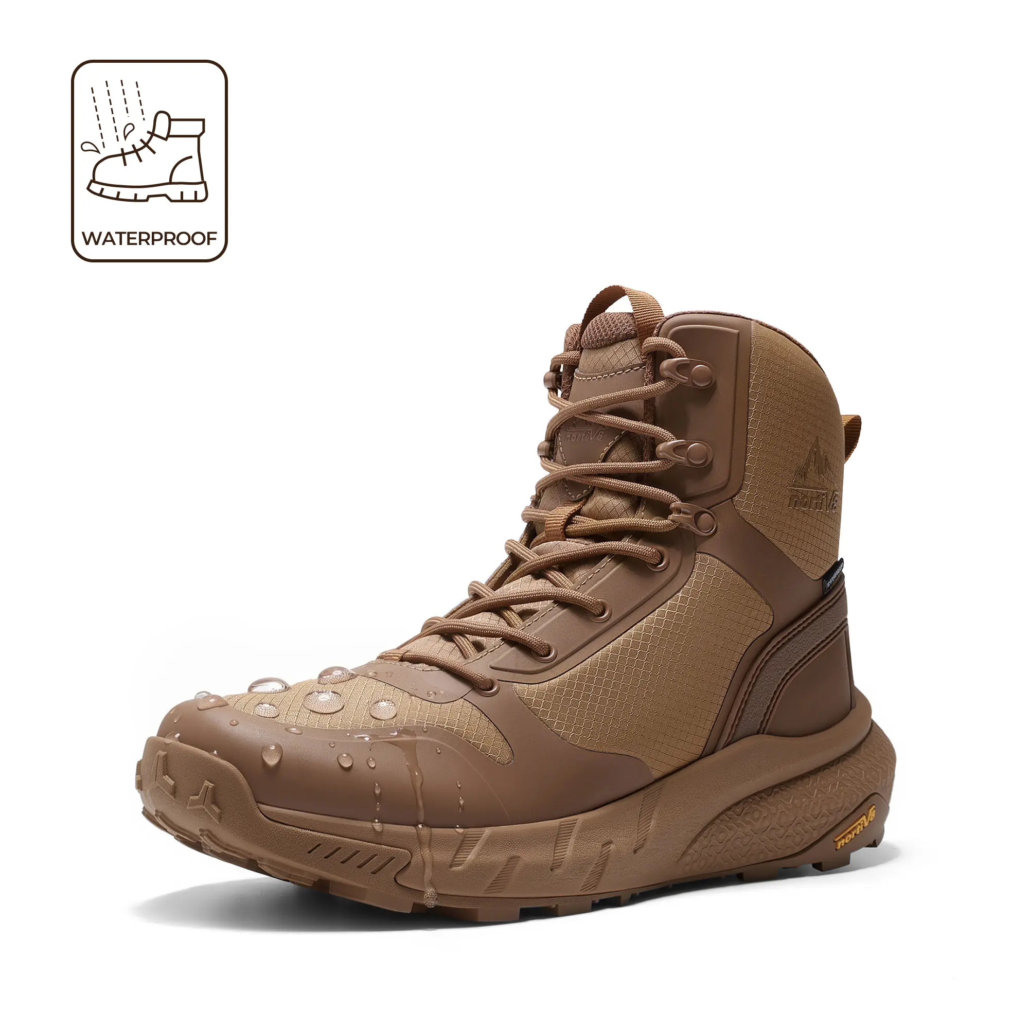 NORTIV 8 Men's Tactical Boots, Black
