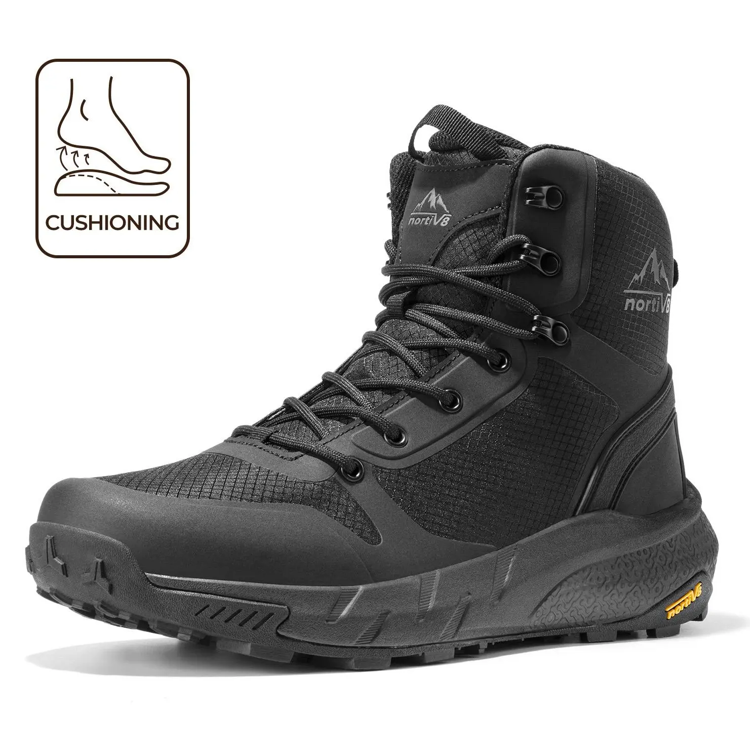 NORTIV 8 Men's Tactical Boots, Black