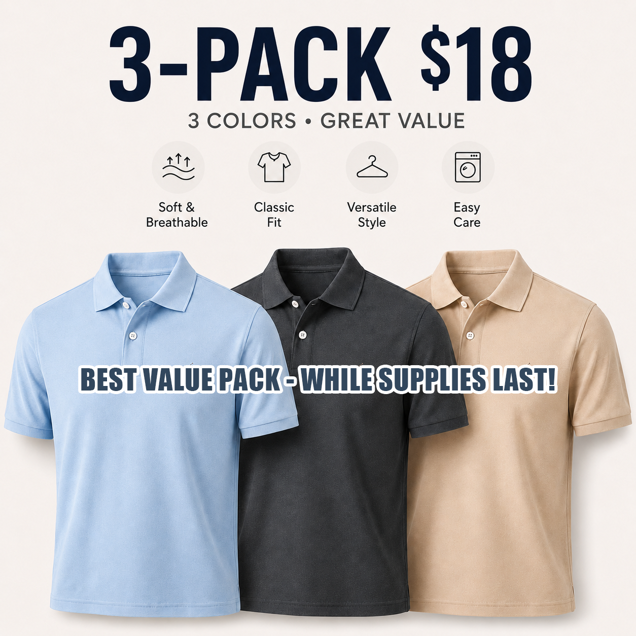 👕Men's RL Polo Shirts in Multiple Colors - Comfortable & Stylish
