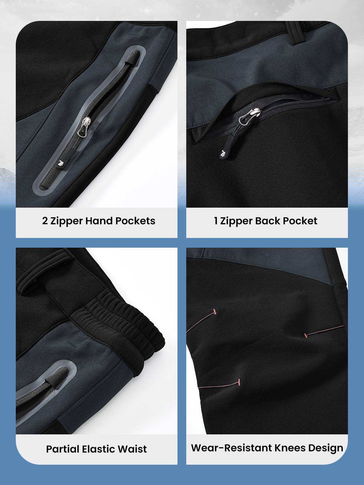 【Creator's Pick】GOPUNE Men's Waterproof Pants Insulated Cold weather Hiking Winter Snow Ski Softshell Outdoor Pants Zipper Pockets Climbing Jogger Trousers Thermal Lined Menswear 【Creator's Pick】GOPUNE Men's Waterproof Pants Insulated Cold weather Hiking Winter Snow Ski Softshell Outdoor Pants Zipper Pockets Climbing Jogger Trousers Thermal Lined Menswear