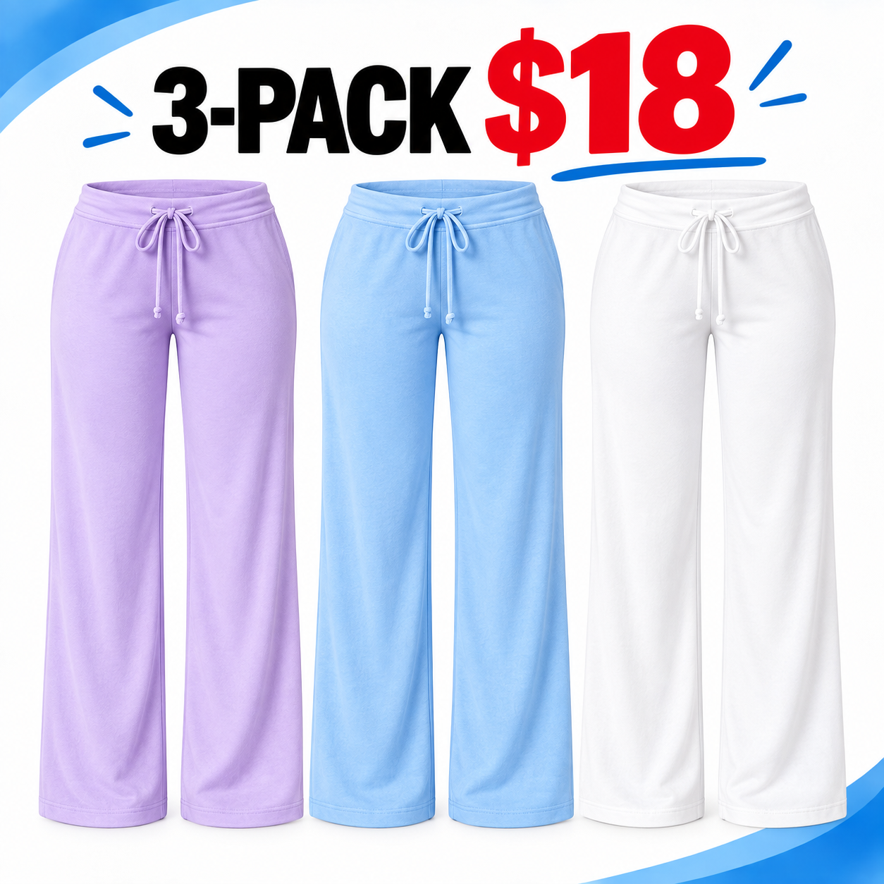 Women’s Low-Rise Drawstring Flared Sweatpants